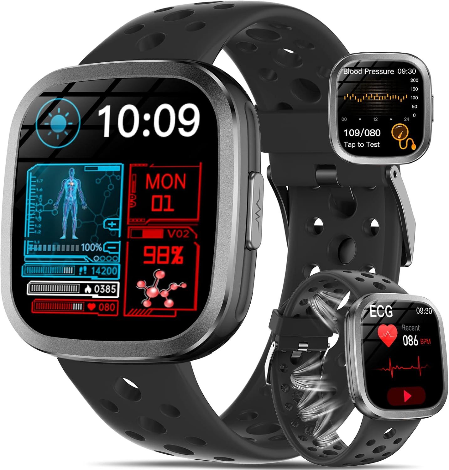 YYKY Smartwatch (4,3 cm, android ios), Damen Smartwatch mit 1.72" Display, EKG Funktion