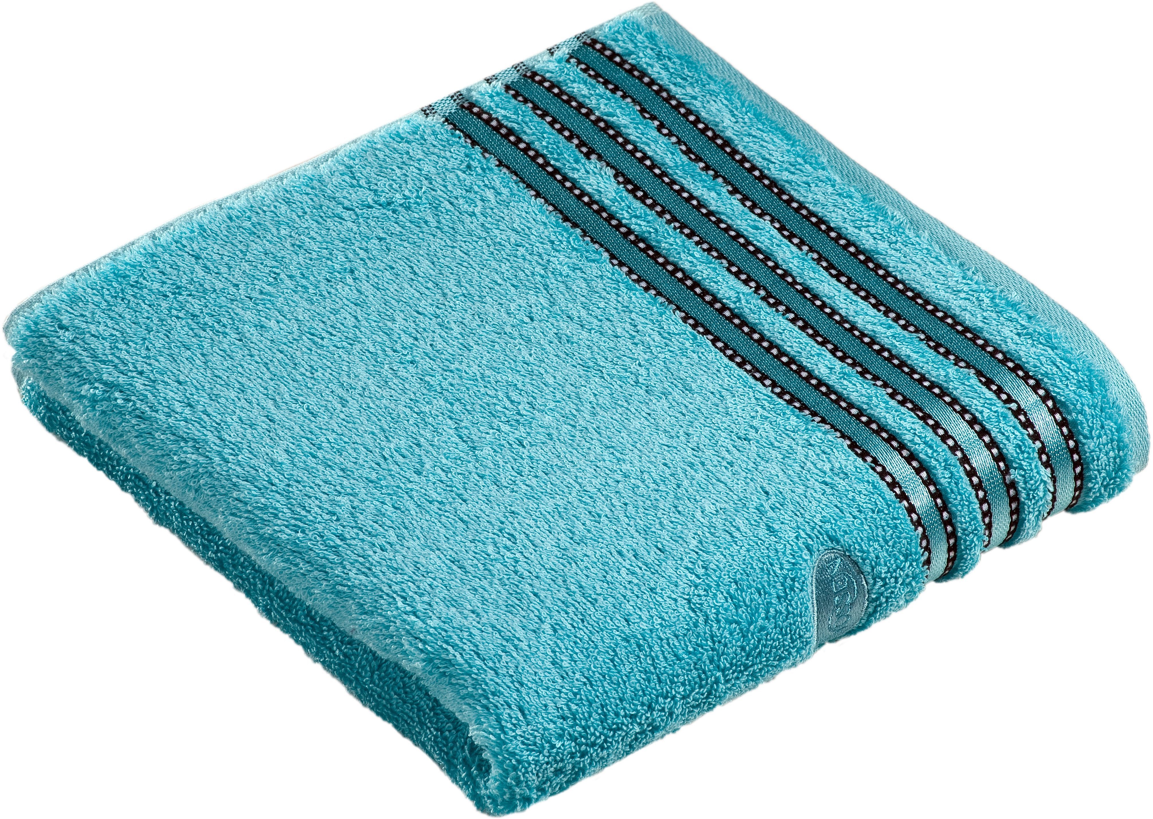 Vossen Handtücher Cult de Luxe, Webfrottier (Set, 2-St), mit Glanzbordüre