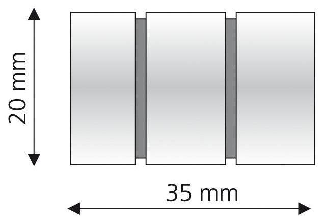 2-St), Ø Liedeco, 16 Gardinenstangen-Endstück Zylinder rostbraun (Set, für mit mm Gardinenstangen Gardinen, Rille,