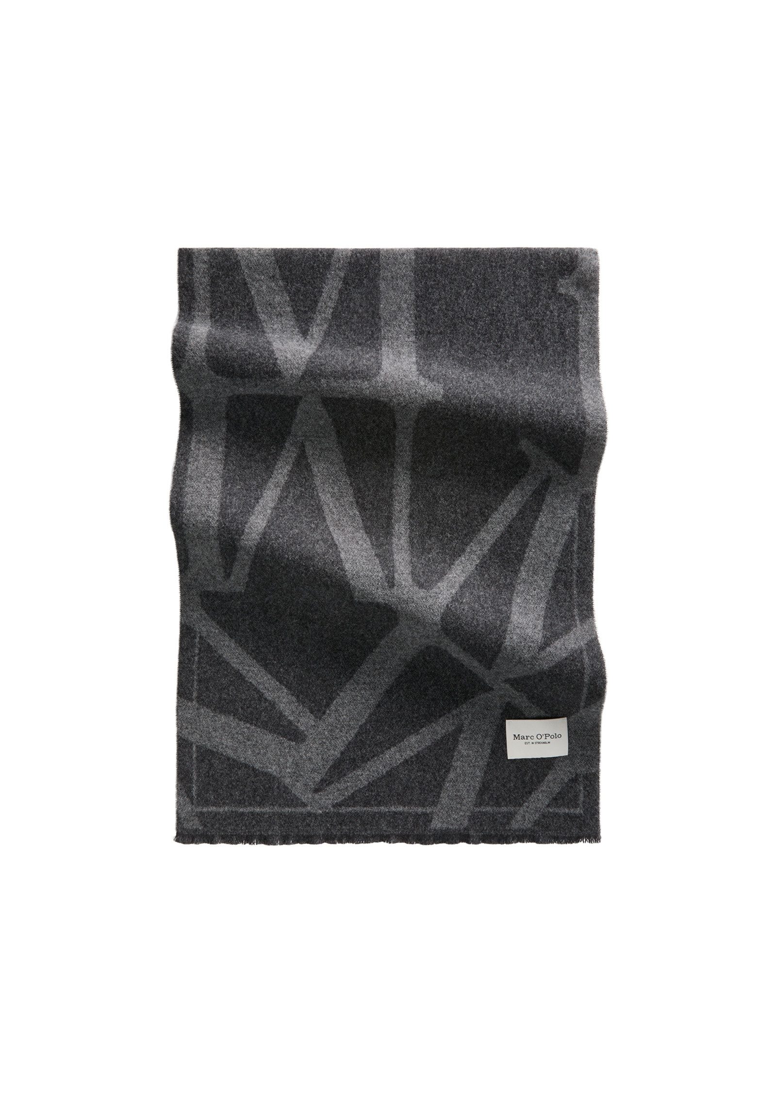 Marc O'Polo Wollschal, mit auffälligem Allover-Monogramm-Design