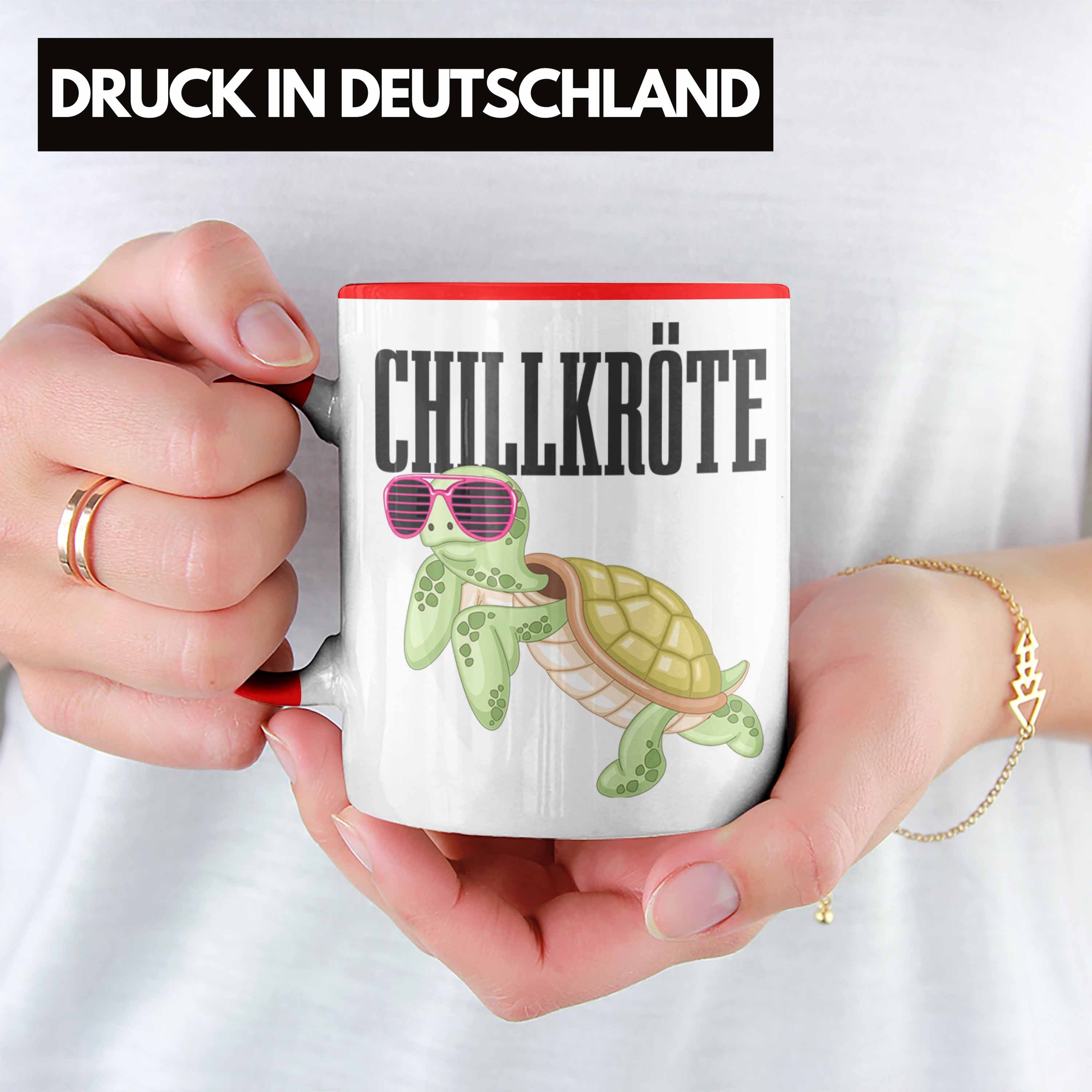 Trendation Tasse Chillkröte Tasse Lustige Schildkröte Gag Witzige Geschenkidee Jugendli