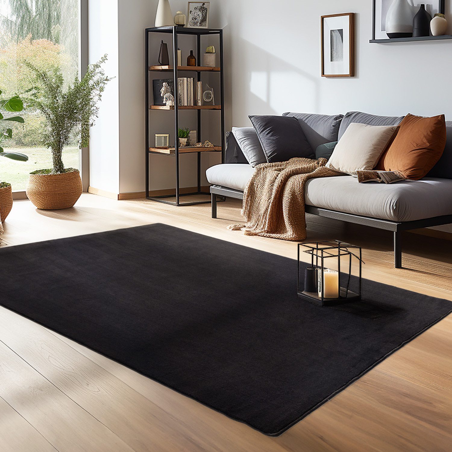 Carpettex Veloursteppich Unicolor - Einfarbig, Läufer, günstig online kaufen