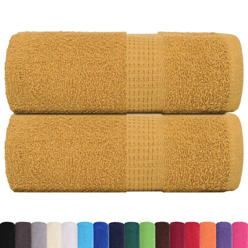 vidaXL Handtuch Seiftücher 2 Stk. Golden günstig online kaufen