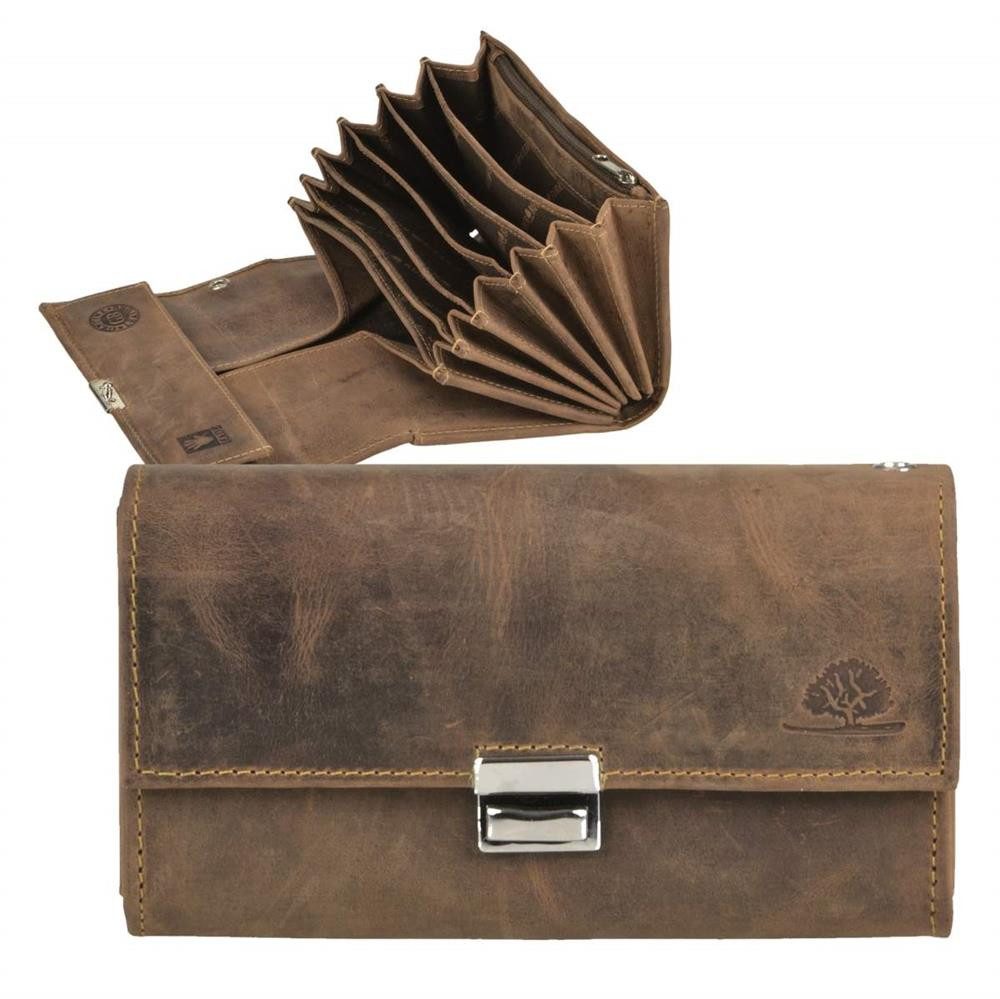 Greenburry Kellnerbörse "Vintage" Leder antik Kellnerportemonnaie 17x9cm, Geldbörse, Leder, Profikellnerbörse, Gatronomie