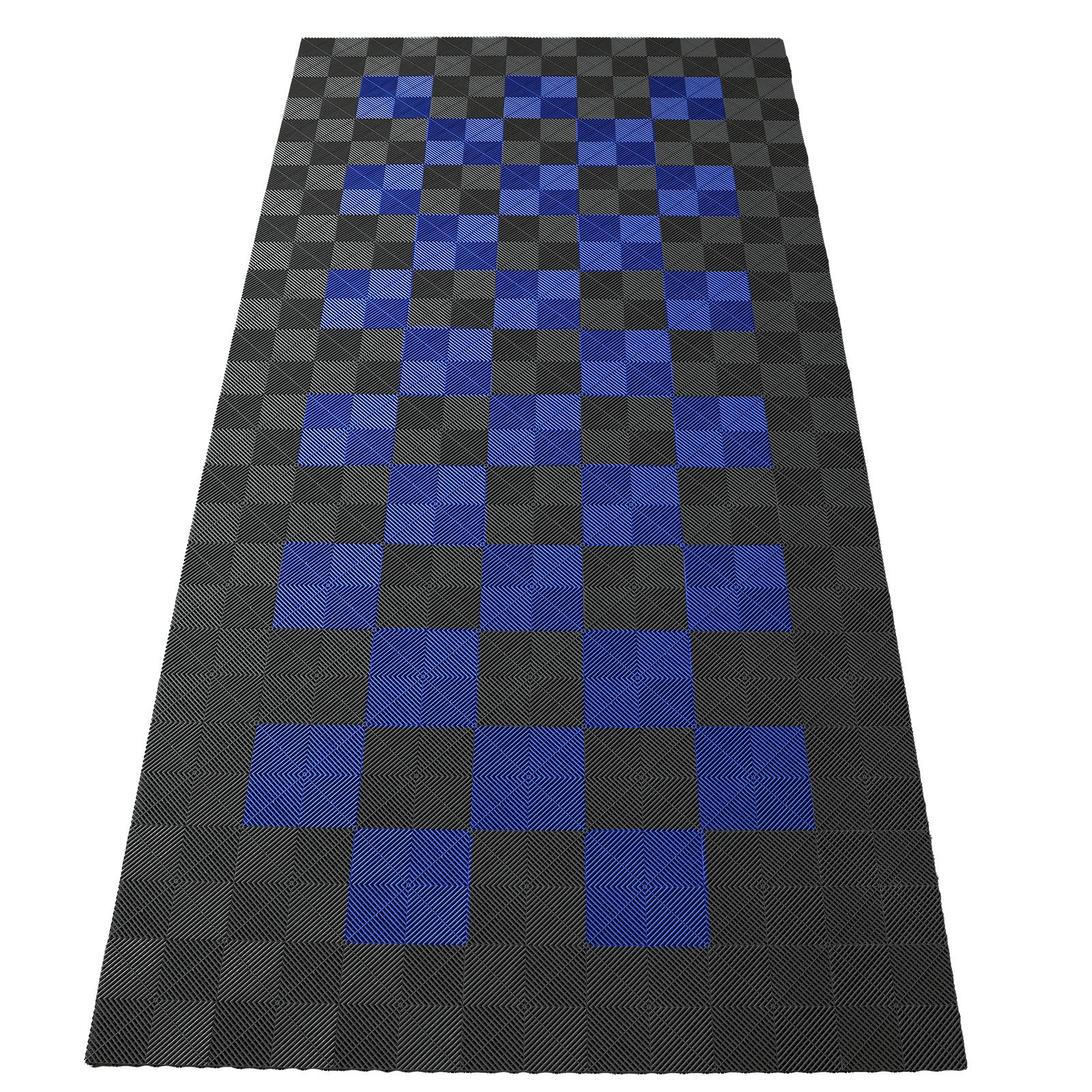 Tenzo-R Bodenfliese Performance Garagenboden Floor 2,8mx5,6m Grau Blau Set2, grau/blau