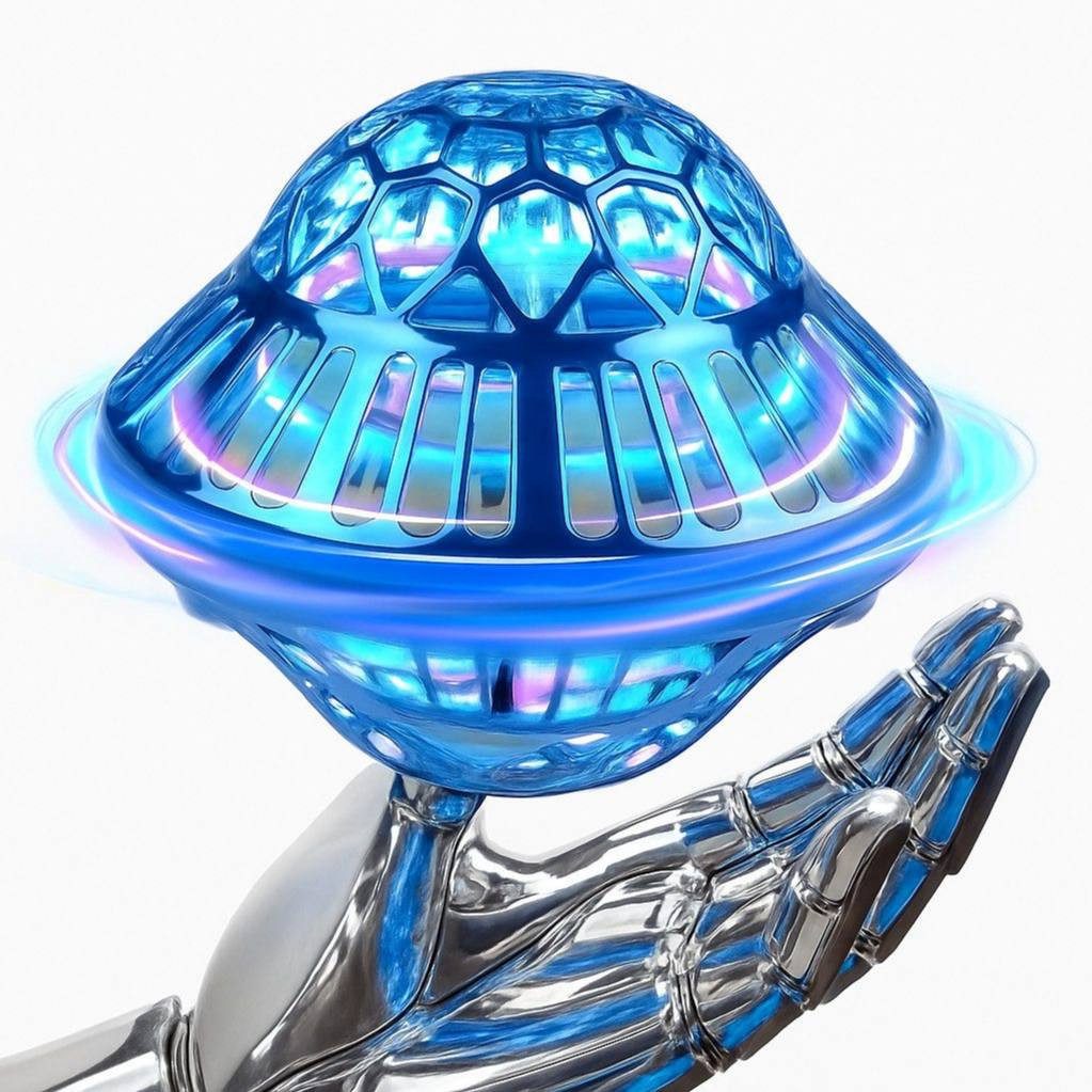 Goldstern-Tech Spielball (interaktiver Flugball mit Gegensteuerung, USB-Akku & Fernbedienung), LED-Hoverball, Fliegender Ball mit Lichteffekten