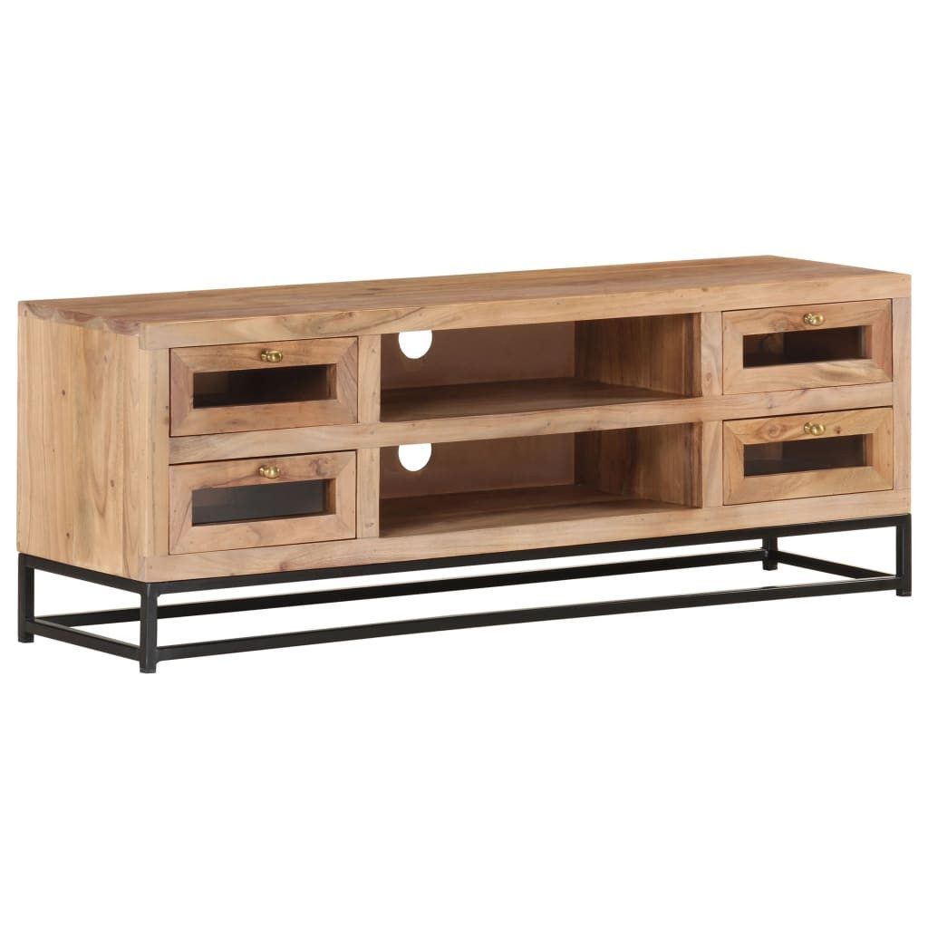 vidaXL TV-Schrank TV Schrank Fernsehschrank Lowboard Regal Sideboard 110x30x40 cm Akazie