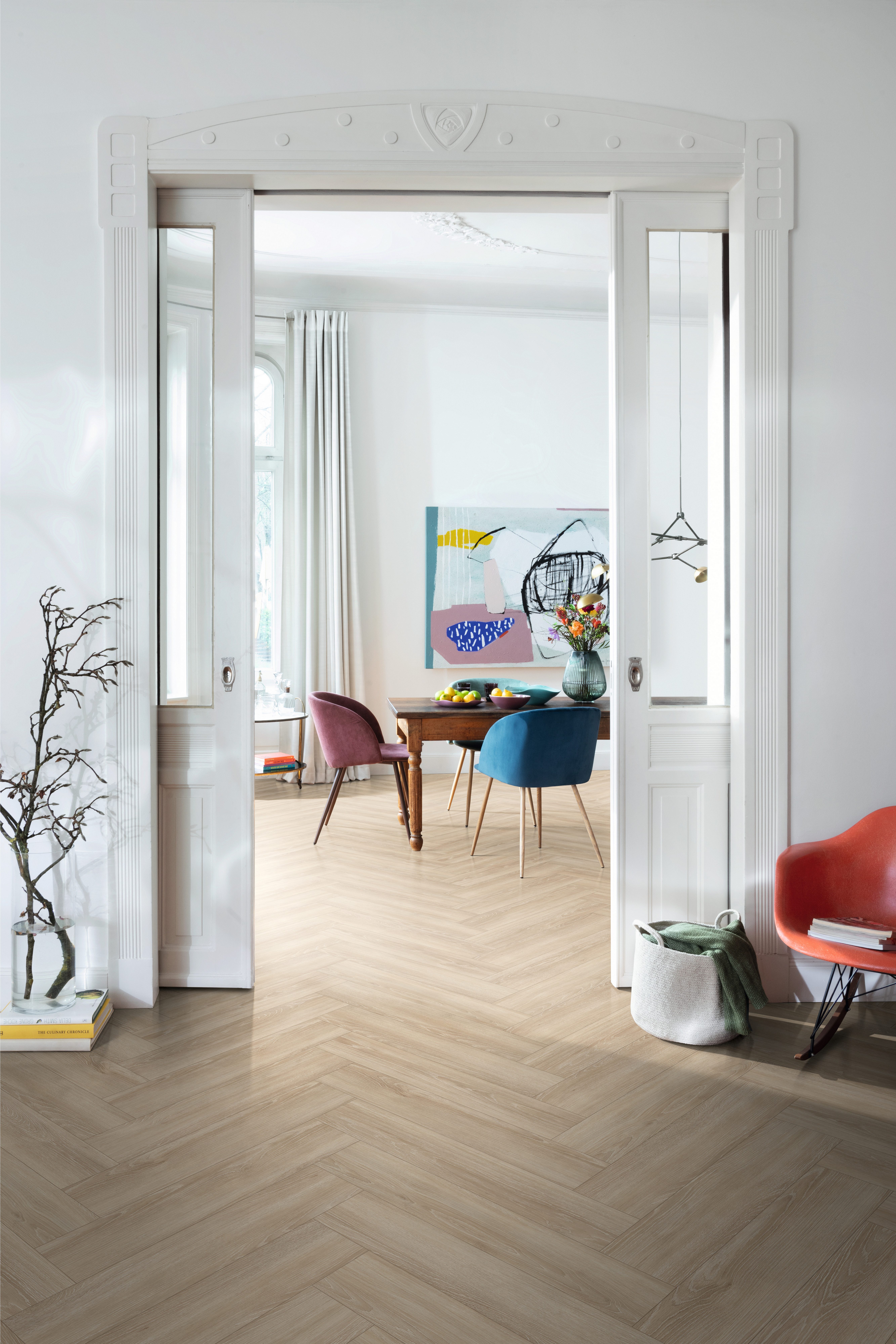 EGGER Laminat Muster NatureSense Herringbone Fischgrät Laminat EL2161 Newport Eiche, 1 St., Handmuster
