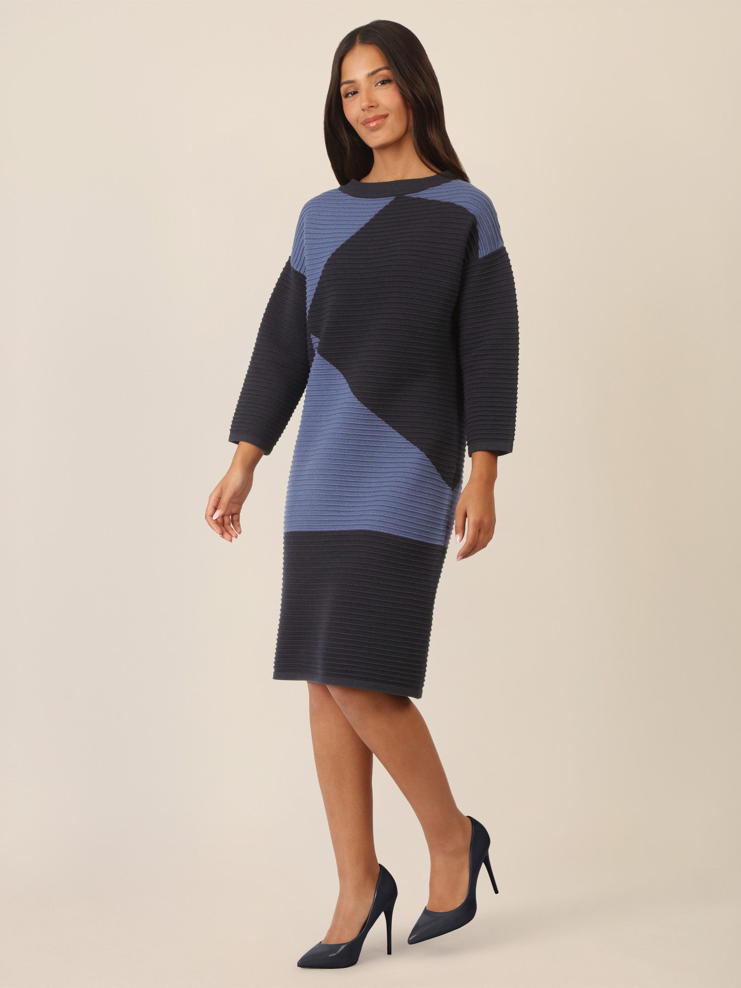 Apart Strickkleid mit grafischem Strukturmuster günstig online kaufen