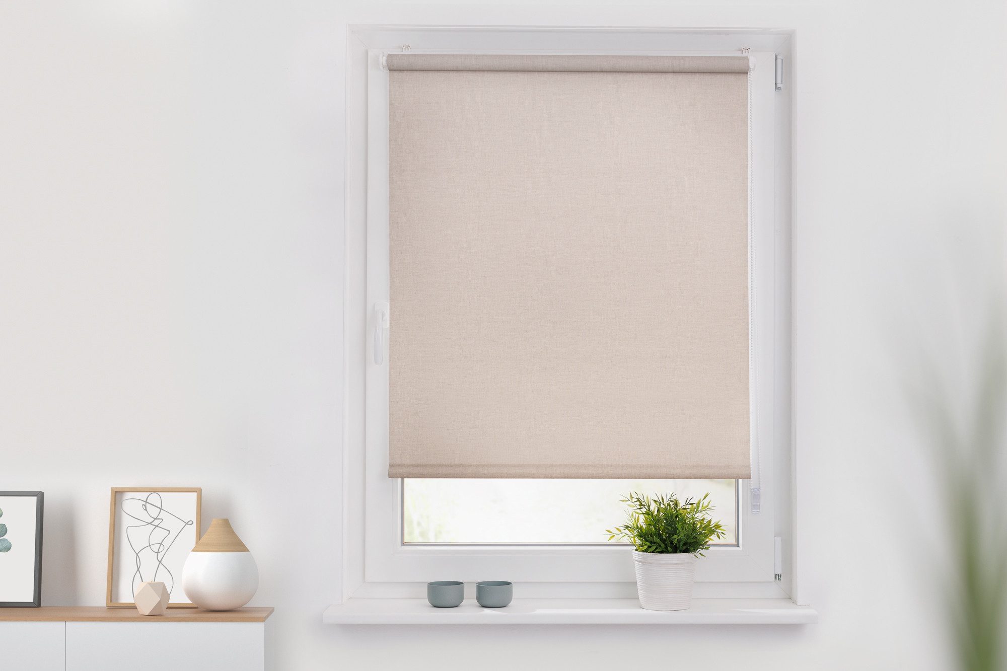 Rollo Tageslicht-Rollo Struktur, ohne Bohren, Klemmfix, Roomy, Klemmbar, Klemmbar