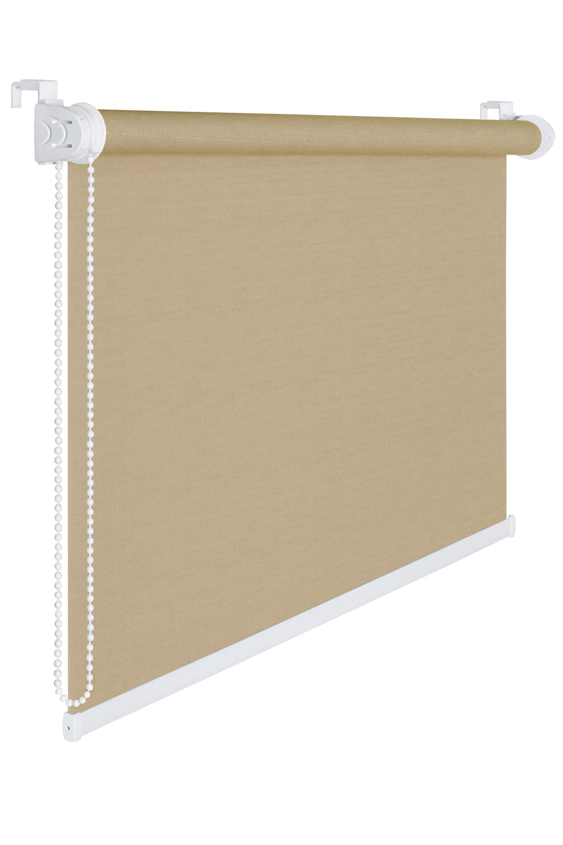 Verdunklungsrollo Fensterrollo 45 cm Breite 175 cm lang mocca braun Verdunklung 50 %, KS Handel 24