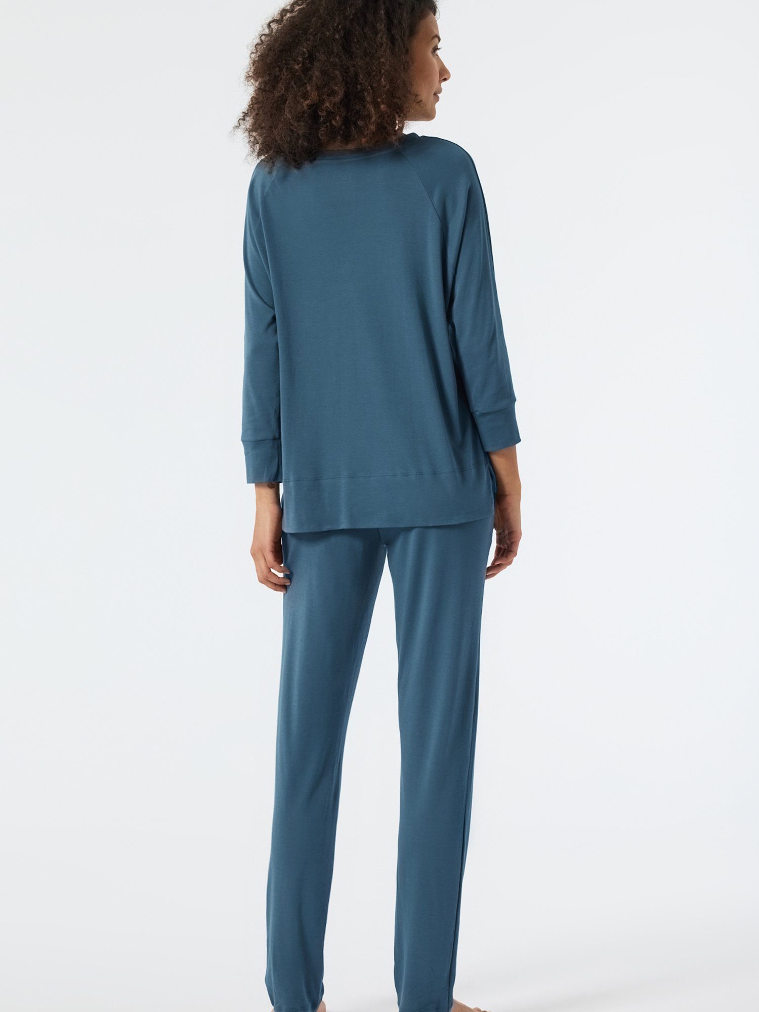 Schiesser Modern Pyjama Blau Nightwear
