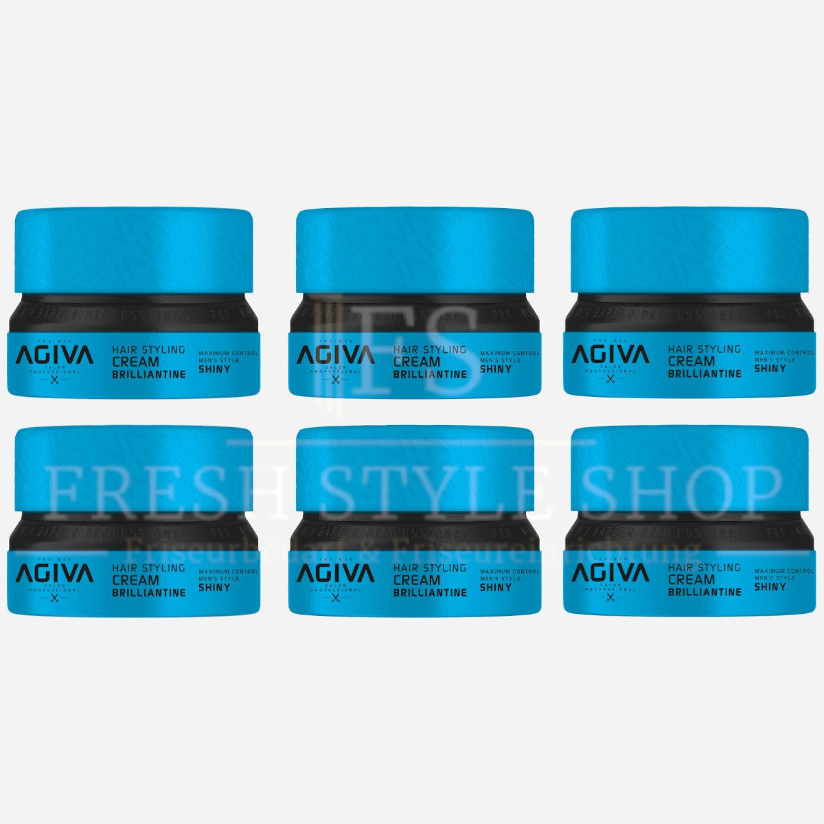 Styling-Creme 6x AGIVA Cream Brillantine Styling Creme Glanz 155ml