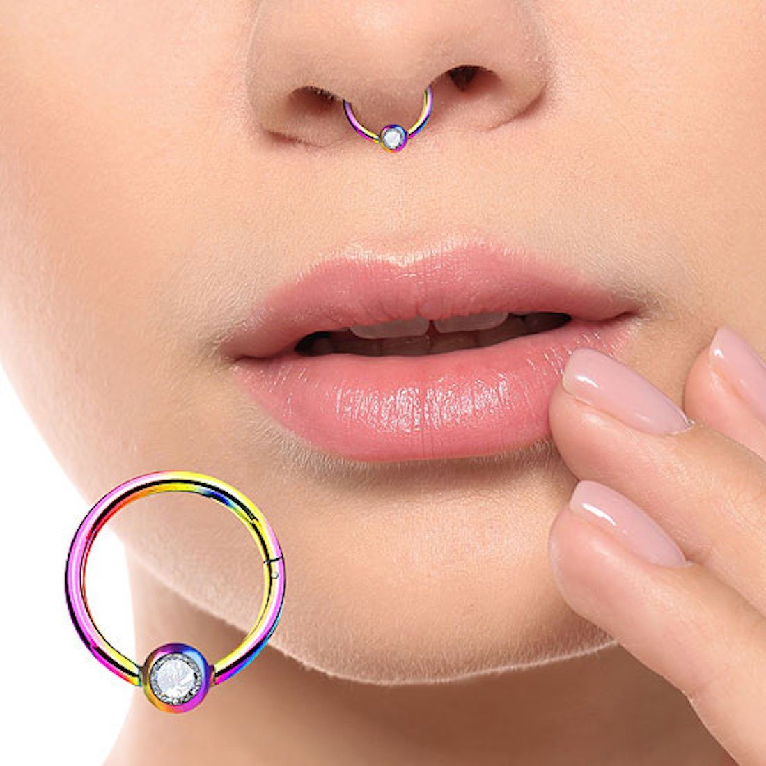 Taffstyle Nasenpiercing Titan Septum Segment Ring günstig online kaufen