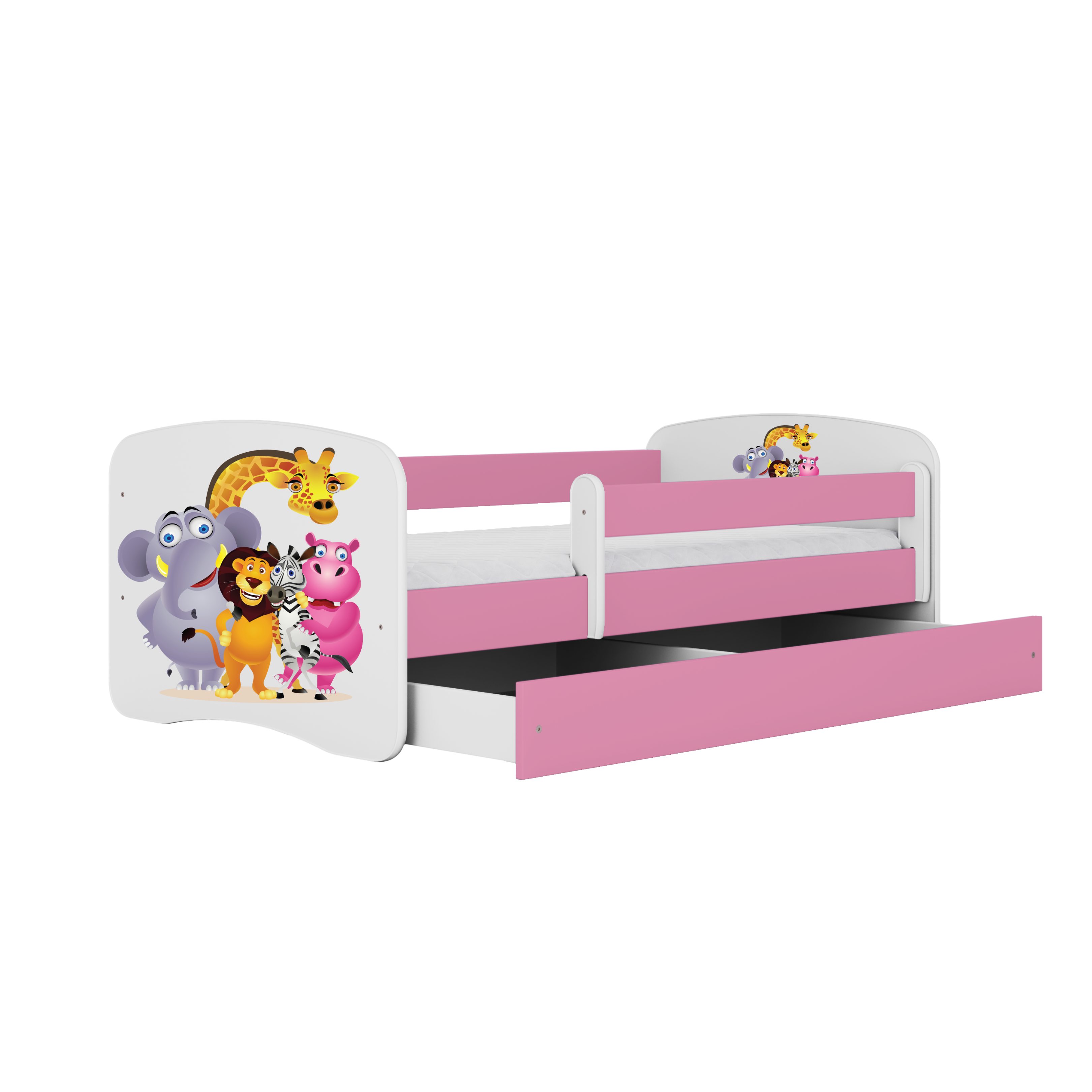 Raumhirsch Furniture Kinderbett 70x140, 80x160, 80x180 cm - Komplettset mit Matratze & Schublade (Bett für Mädchen, Einzelbett für Kinder von 2-12 Jahren, Rausf – Bild 2 von 5