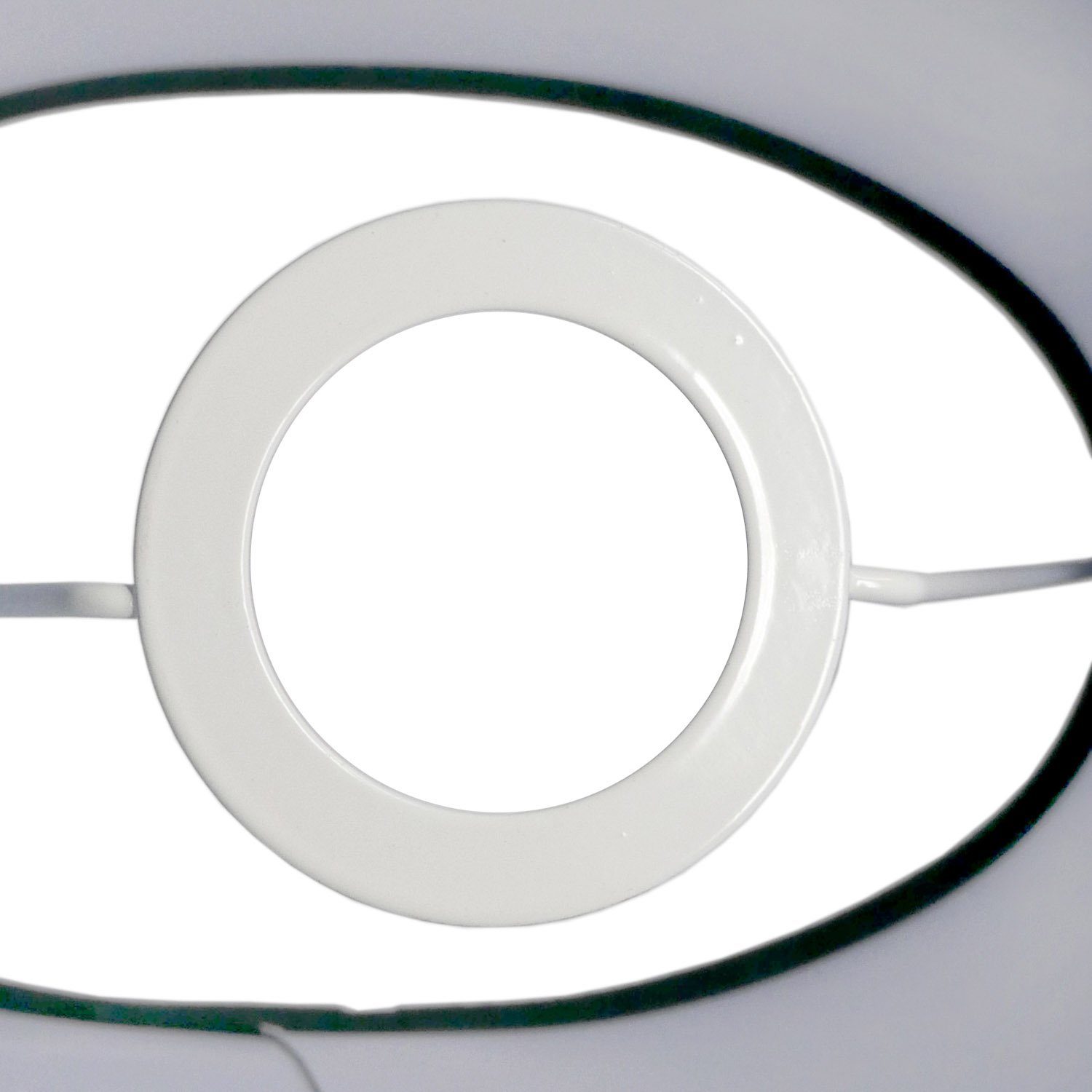 B&S Lampenschirm Lampenschirm klein Stoff E14 / E27 Fassung hellgrau oval H 15 cm