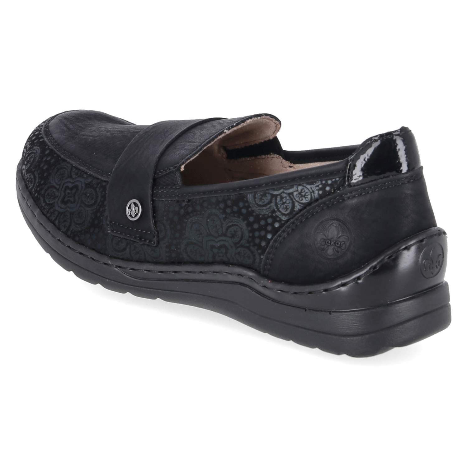 Rieker Rieker 48968-00 Damen Textil & Synthetik black Slipper
