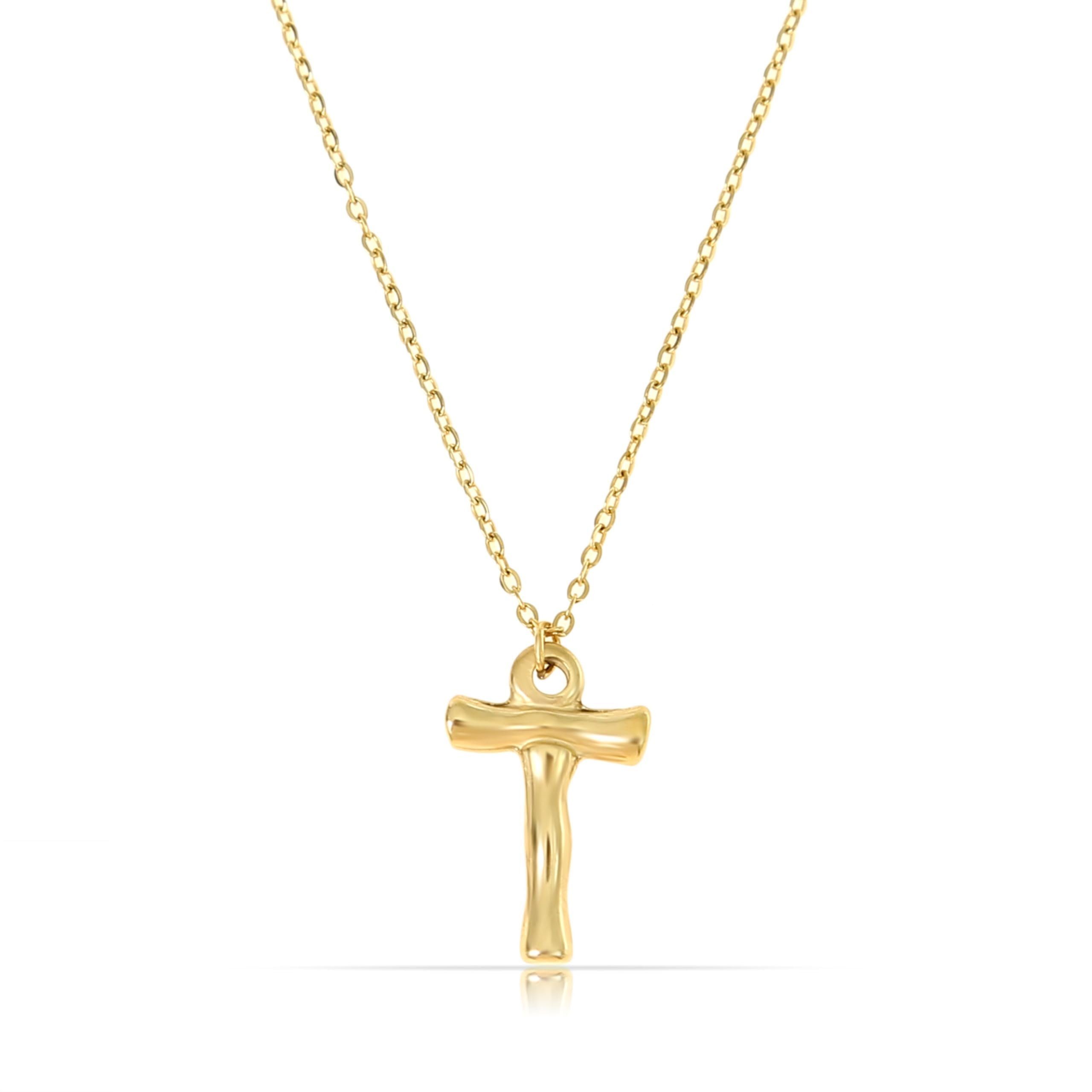 Made by Nami Kette mit Anhänger Kreuz-Kette Damen Schmuck Gold 40 + 5 cm, Geschenke für Frauen