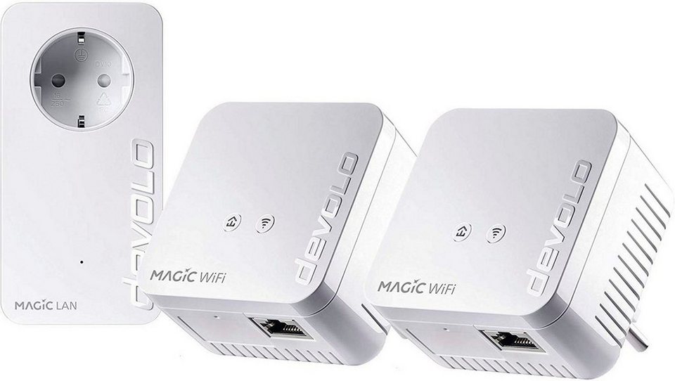 DEVOLO Magic 1 WiFi mini Multiroom Kit (1200Mbit, G.hn, Mesh) WLAN-Router,  Max. 300 MBit/s WLAN Übertragungsrate