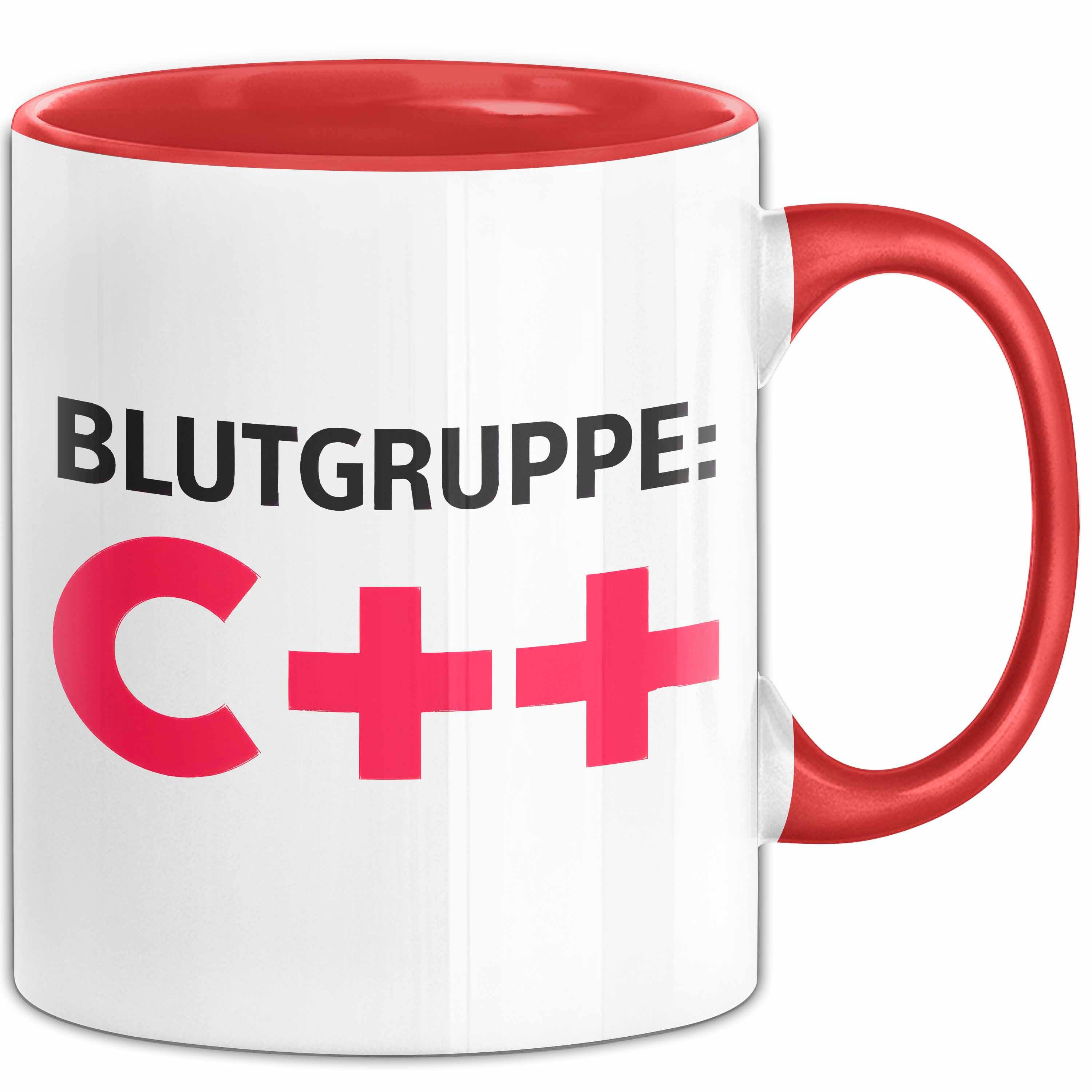 Tasse IT Programmierer Tasse Geschenk Blutgruppe C++ Spruch
