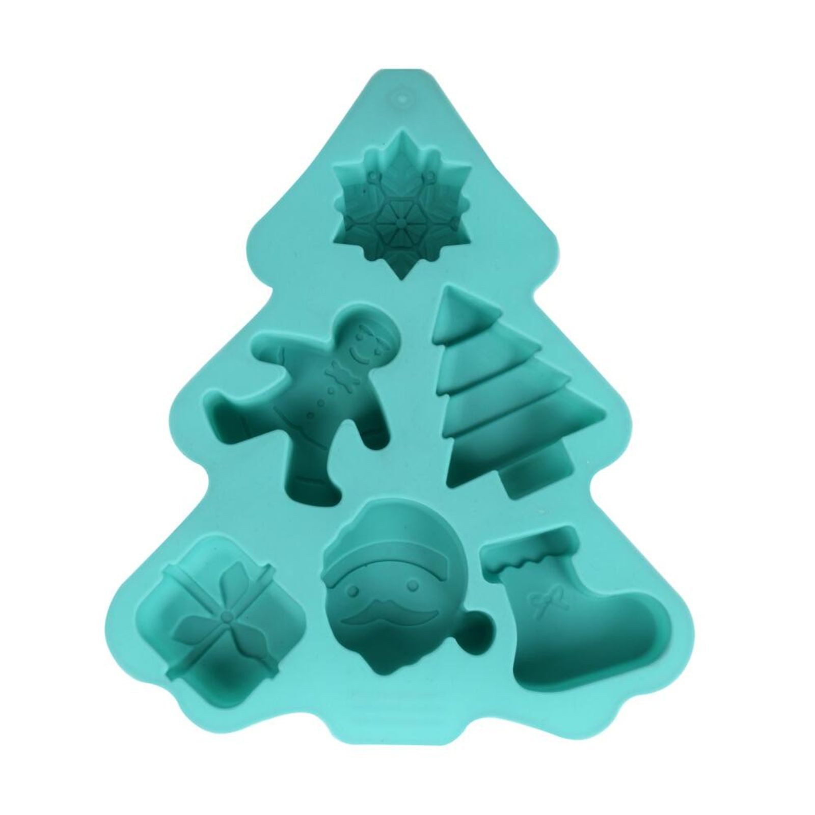 BURI Backform 24x Weihnachten Silikon Backform 6in1 Tannenbaum backen Kuchen Küche