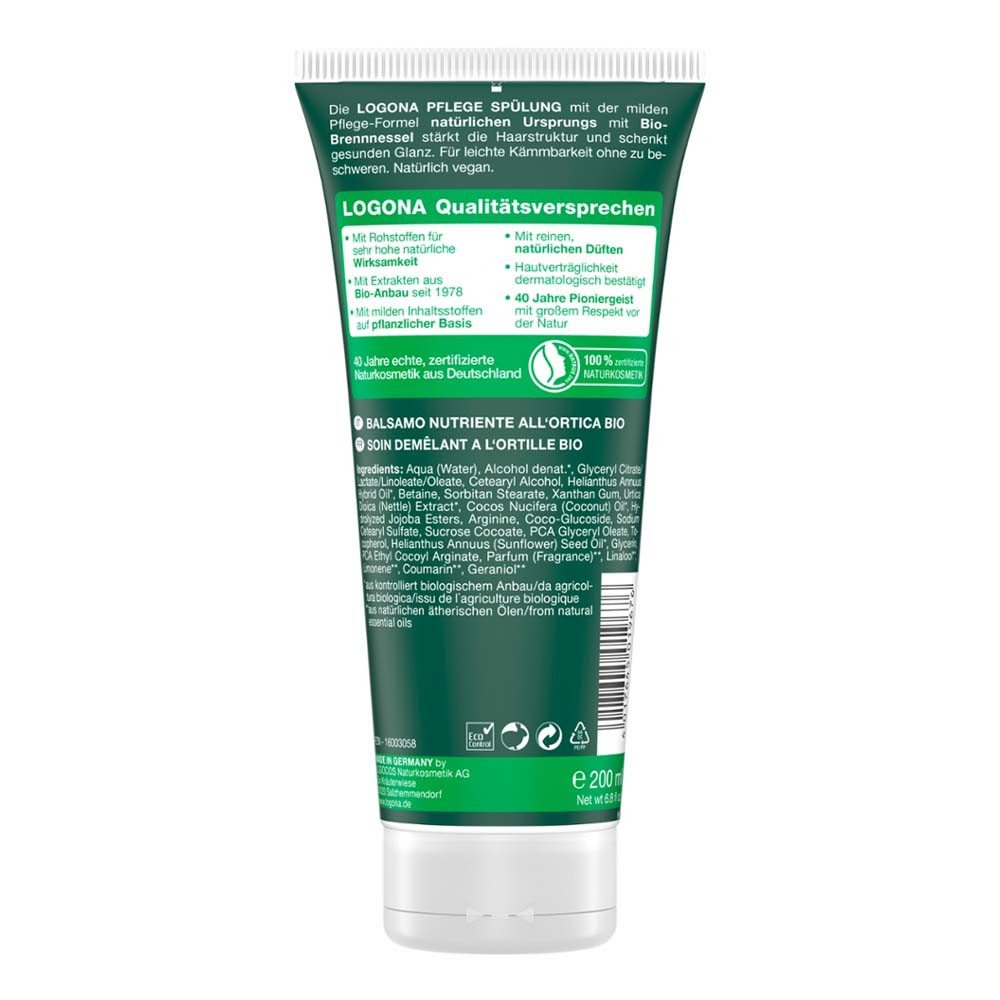LOGONA Haarspülung Brennnessel - Pflege Spülung 200ml