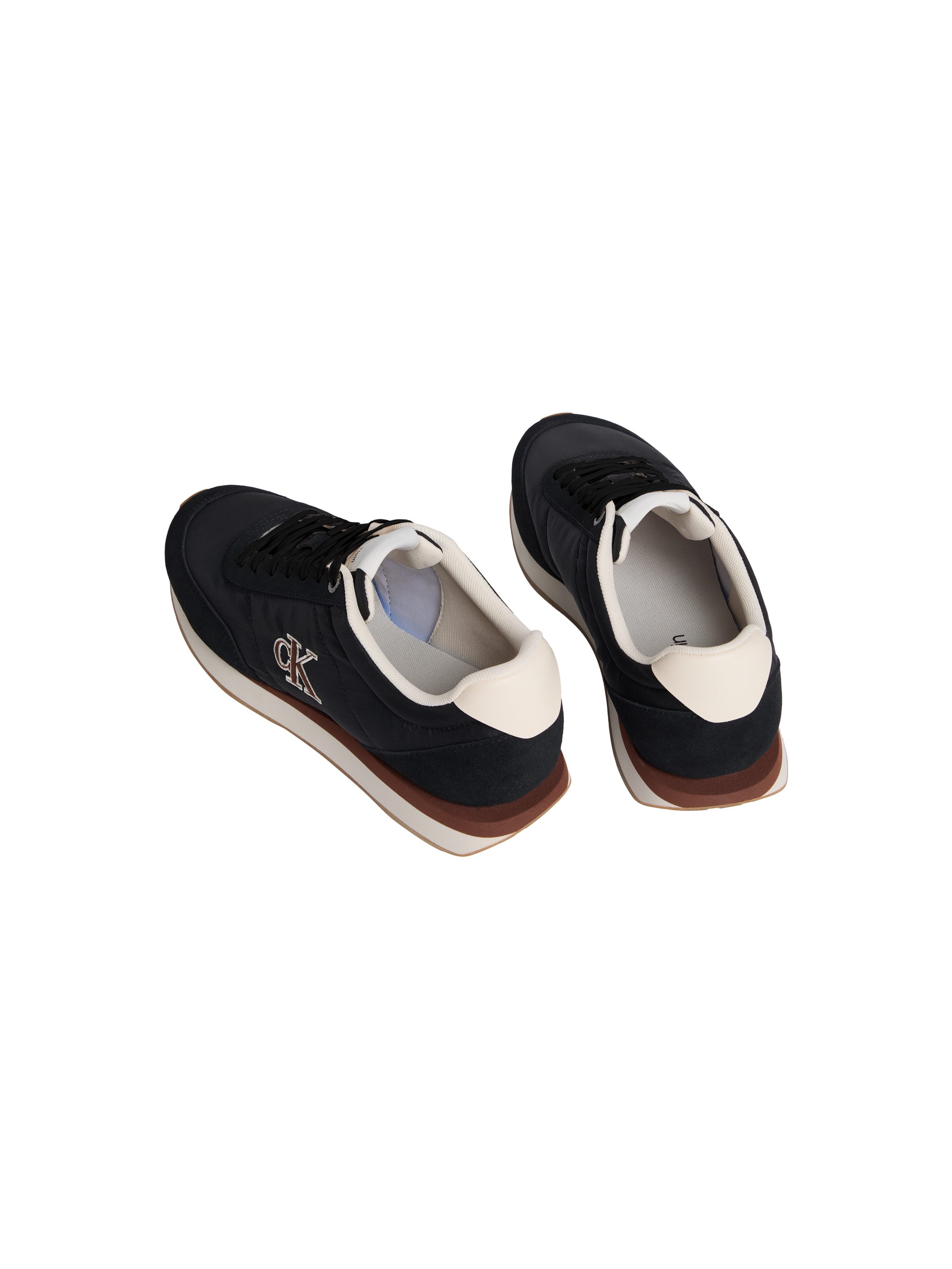 Calvin Klein Jeans RETRO RUNNER ESS MIX MAT Sneaker Freizeitschuh, Halbschuh, Schnürschuh mit Logo-Emblem