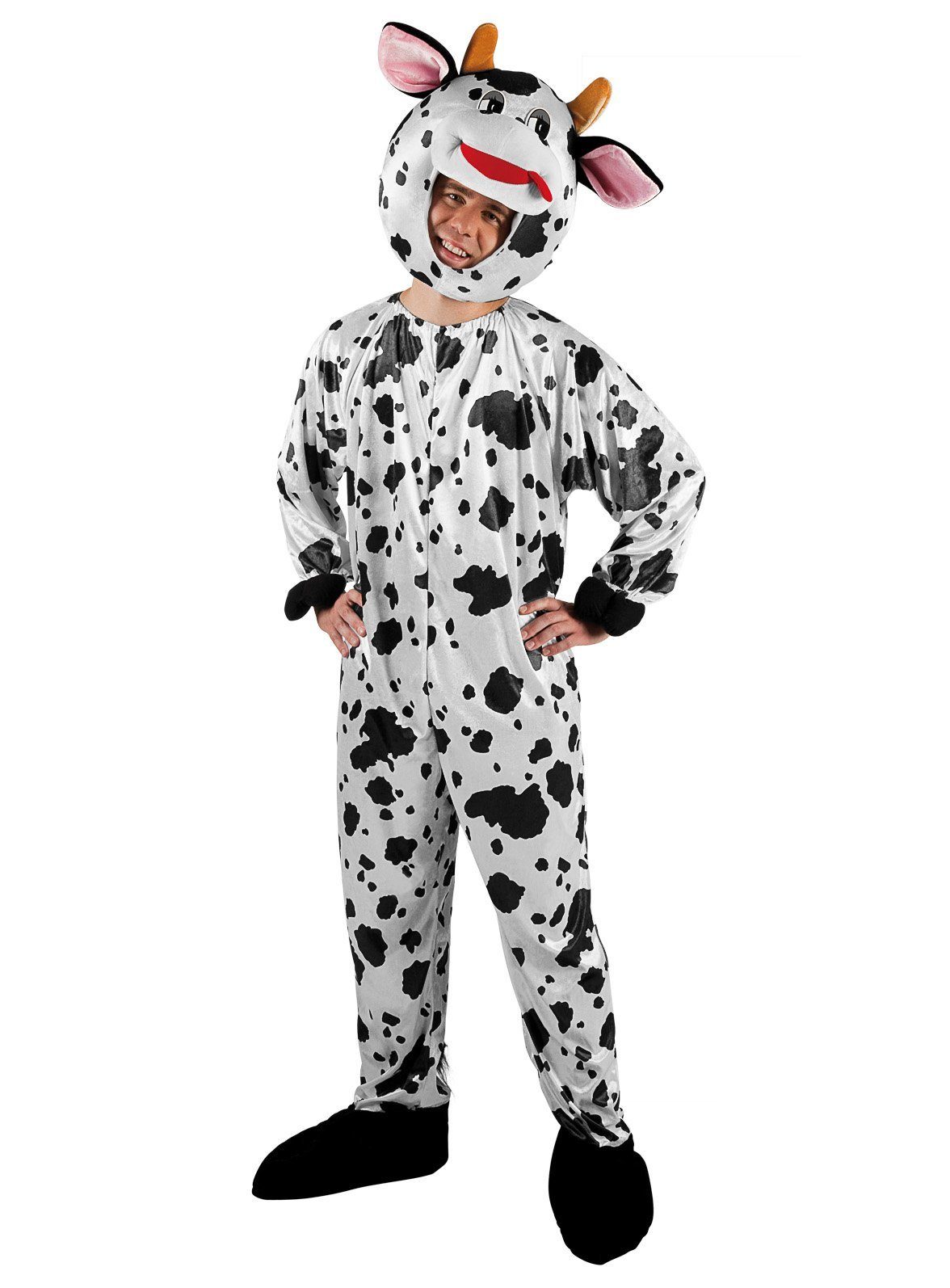 Boland Kostüm Kuh Maskottchen, Tierisches Ganzkörperkostüm für Karneval oder Promotion