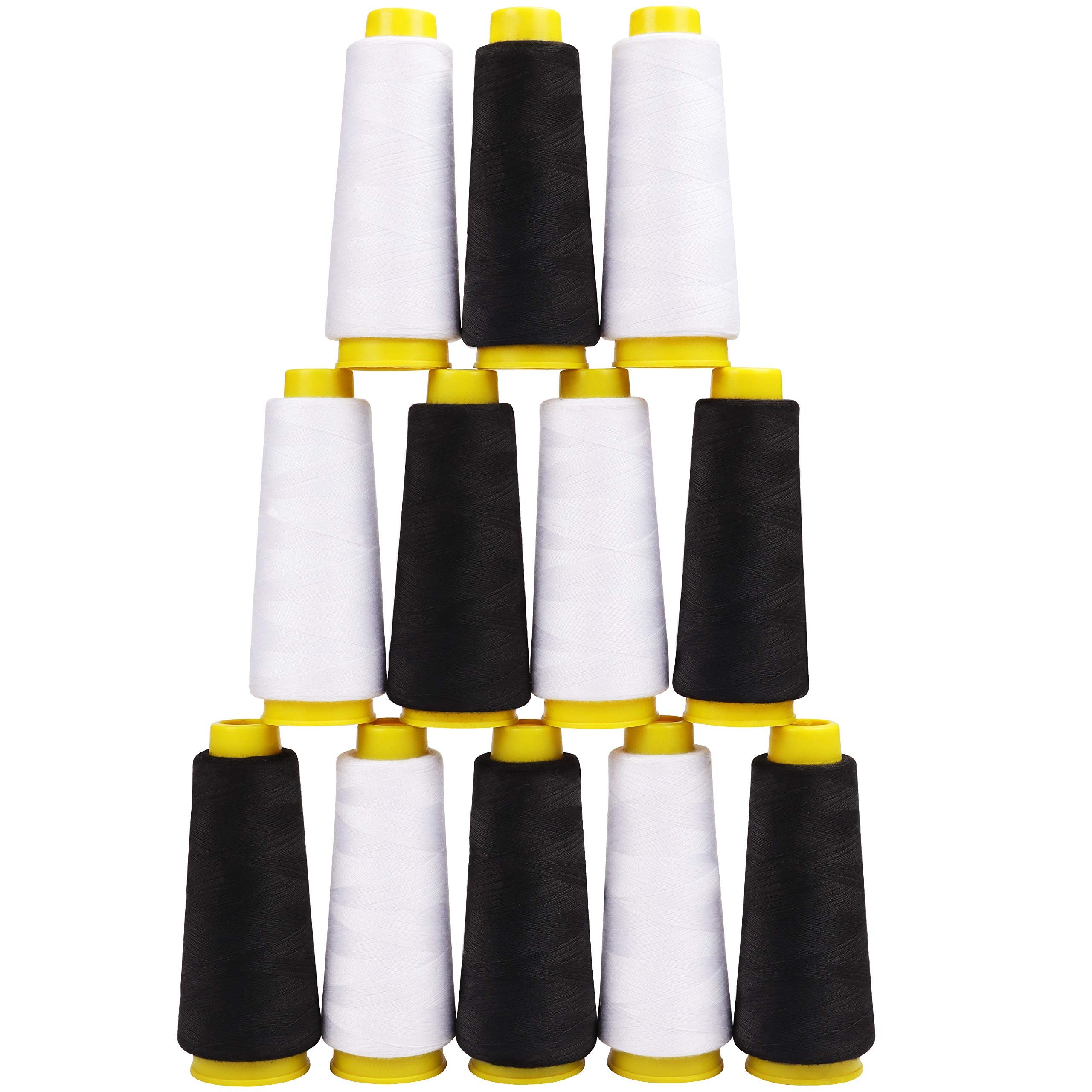 Kurtzy Polyester Nähgarn-Set mit 12 Spulen, 900m Länge Nähgarn, (12-St)