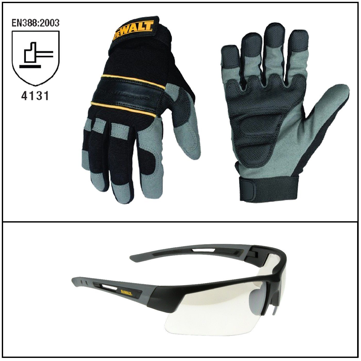 Set Montage-Handschuhe + DeWalt DPG33LEU DPG100-9DEU