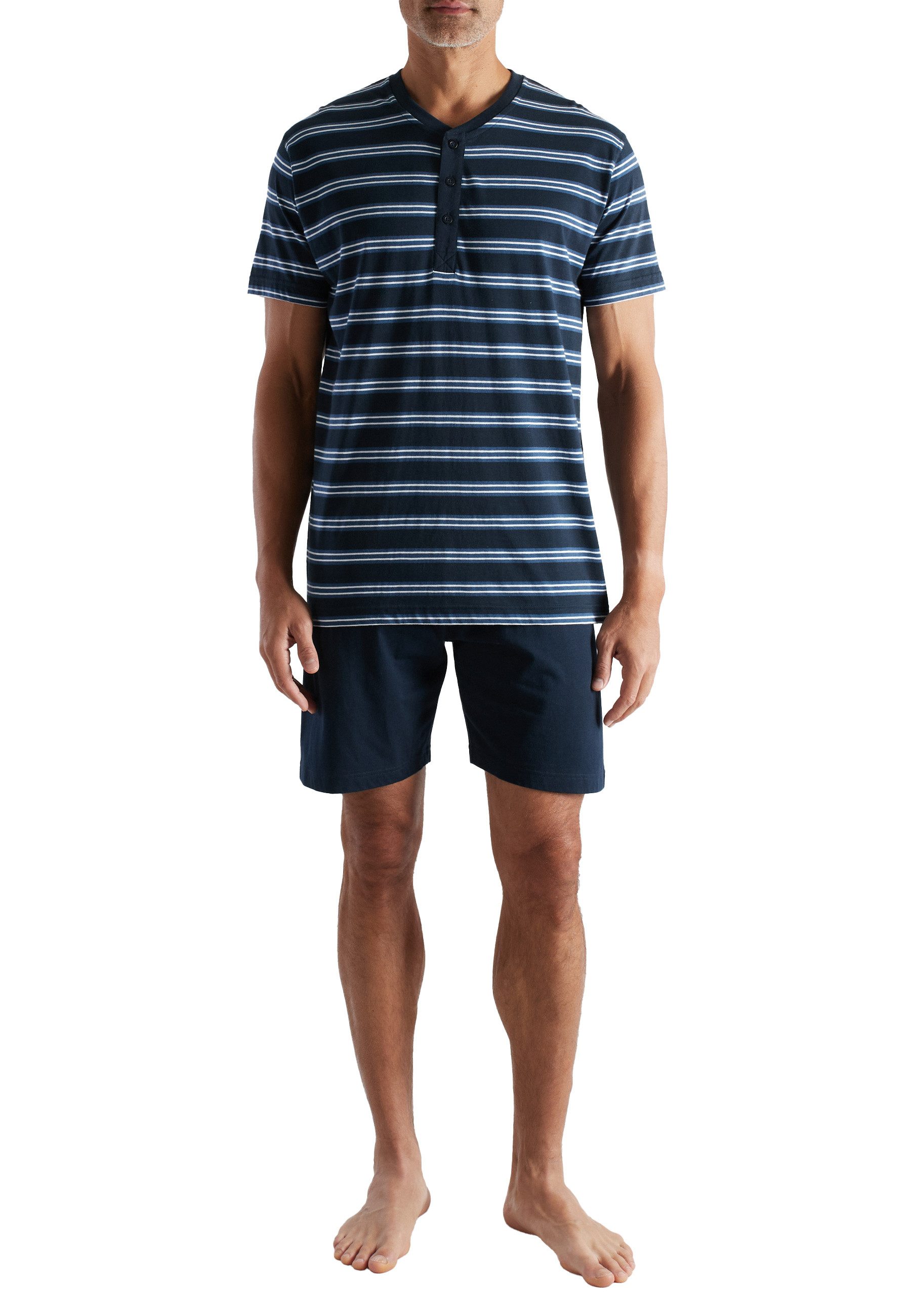 Shorty CECEBA Herren Shorty blau quergestreift
