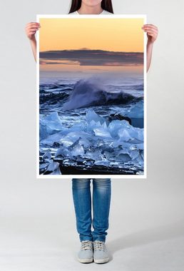 Sinus Art Poster 60x90cm Poster Landschaftsfotografie  Jokulsarlon auf Island