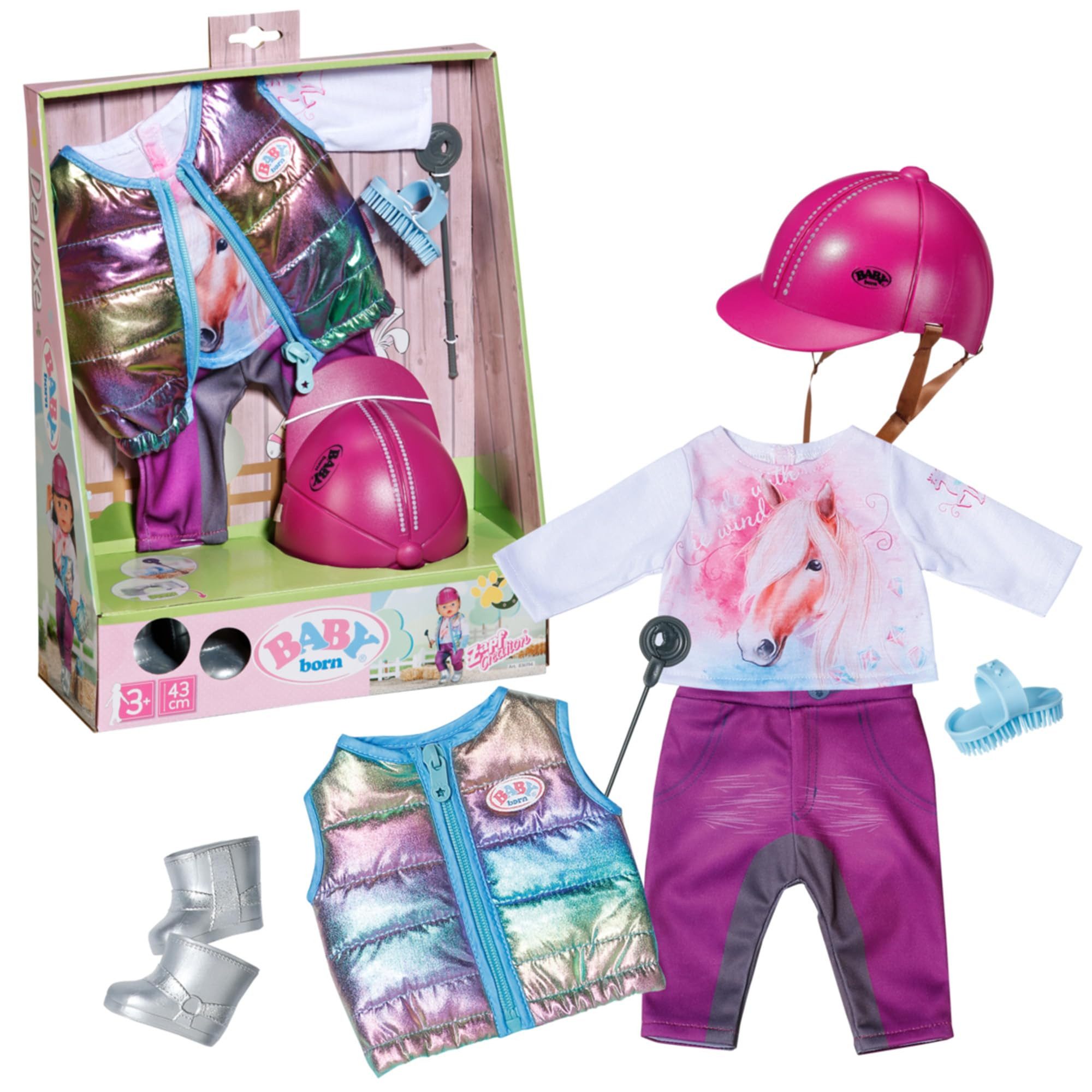 Baby Born Babypuppe BABY born Deluxe Reiter-Outfit 43 cm, Puppenzubehör aus BABY born
