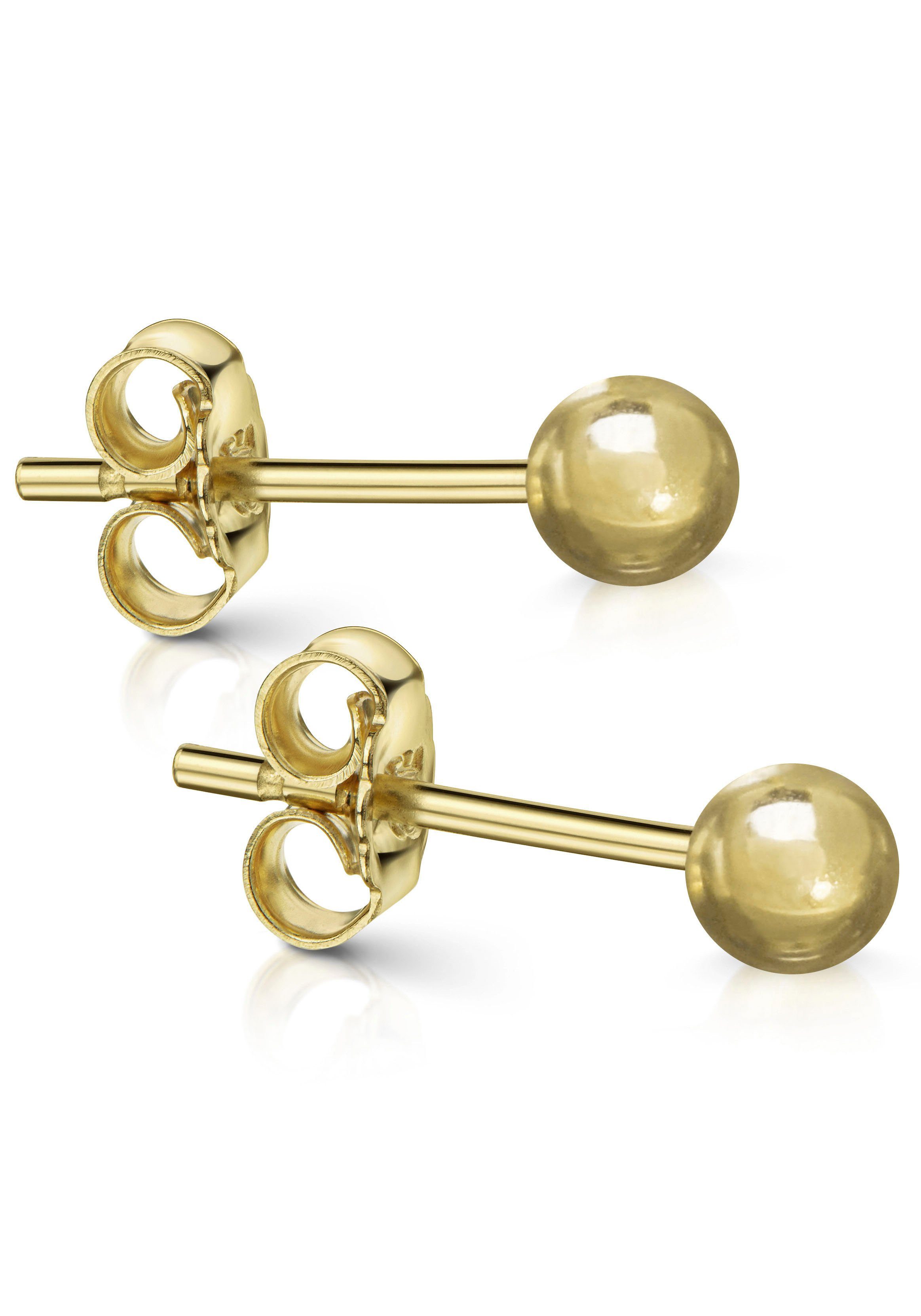 Firetti Paar Ohrstecker Schmuck Geschenk Gold 333 Ohrschmuck Gold Ohrstecker Kugel, Made in Germany