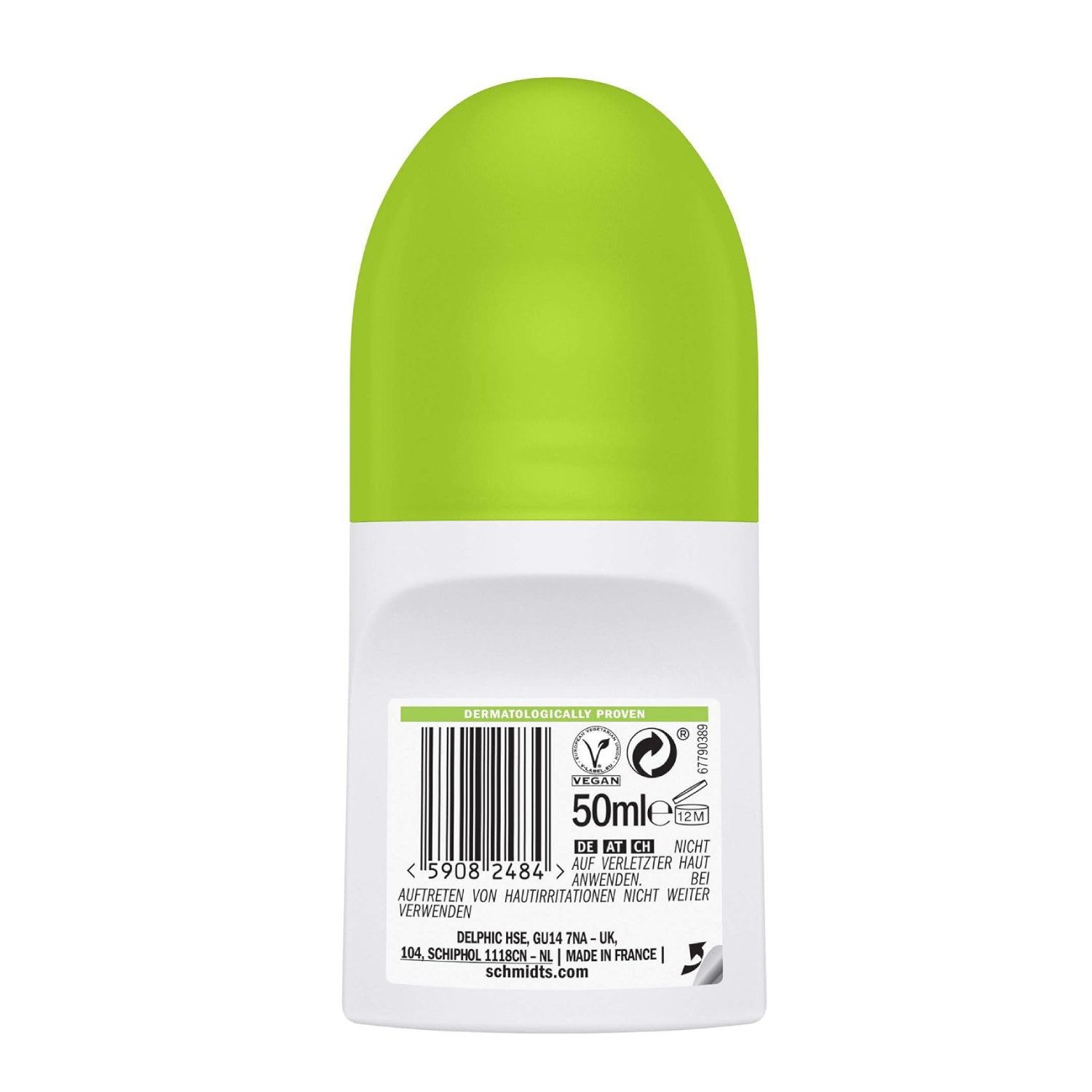 SCHMIDT'S Deo-Roller Natürliches Deodorant Roll-On Bergamot + Lime 50ml - 3erPack