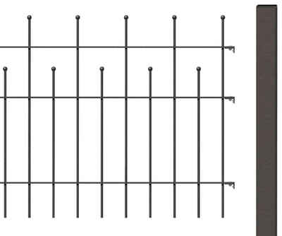 Alberts Metallzaun Anbauset Madrid, Höhe: 49,5, 73,5 und 98,5 cm, Breite: 200 cm, zum Einbetonieren