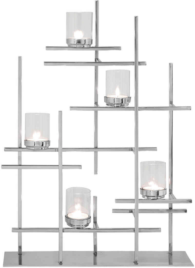 Fink Teelichthalter PALADIN (1 St), Dekoleuchter, 5-flammig, aus Edelstahl, Höhe ca. 70 cm