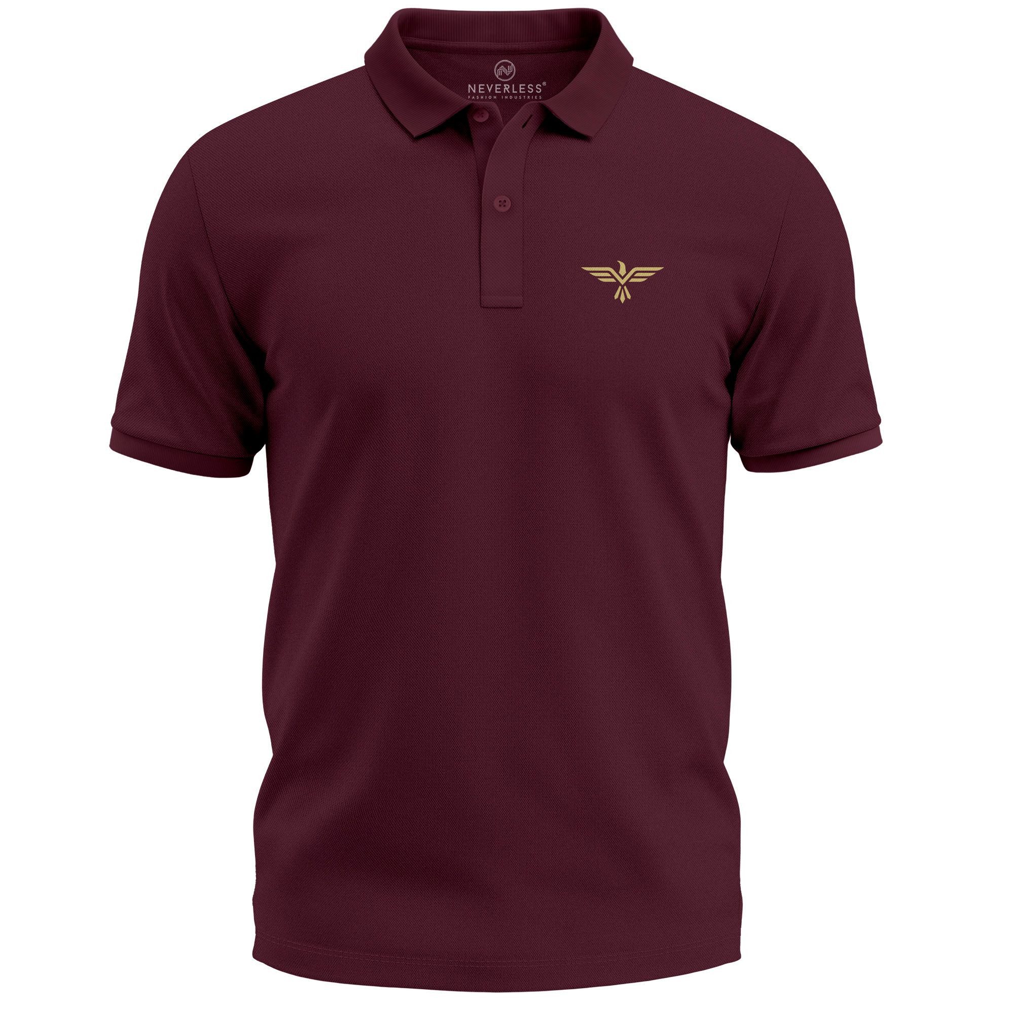 Neverless Poloshirt Poloshirt Herren mit Aufdruck Adler Flügel Logo – Kurza günstig online kaufen