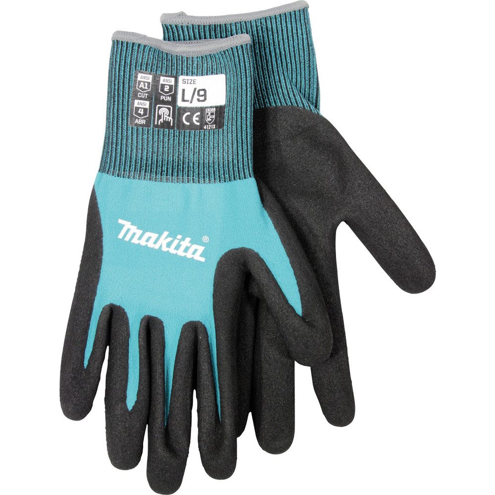 Makita Arbeitshandschuhe Makita P-84698 Arbeitshandschuhe Nitril Gr.9(L) Arbeitshandschuh Größ