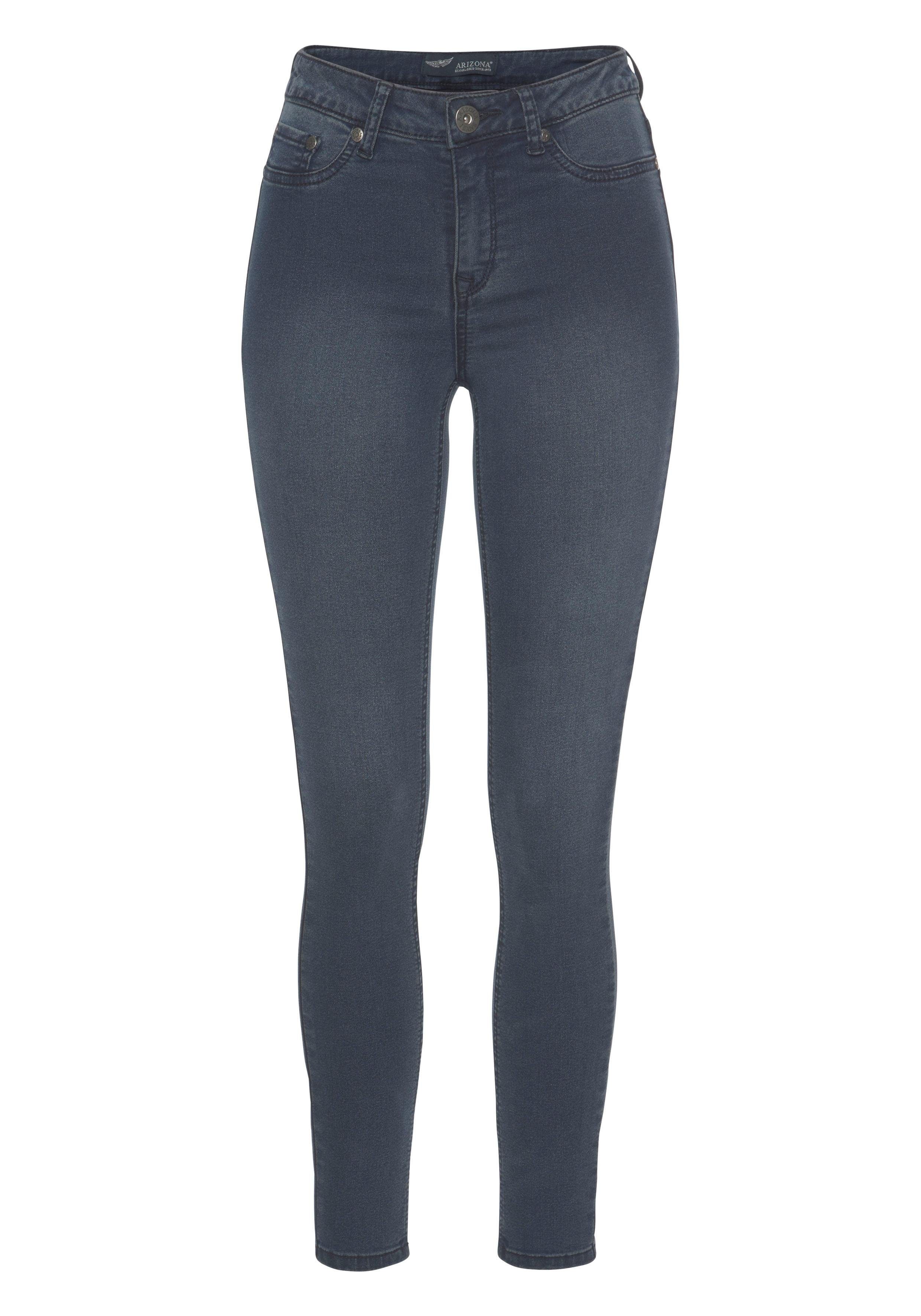 Skinny-fit-Jeans Waist Ultra dark-blue-used Stretch High Arizona