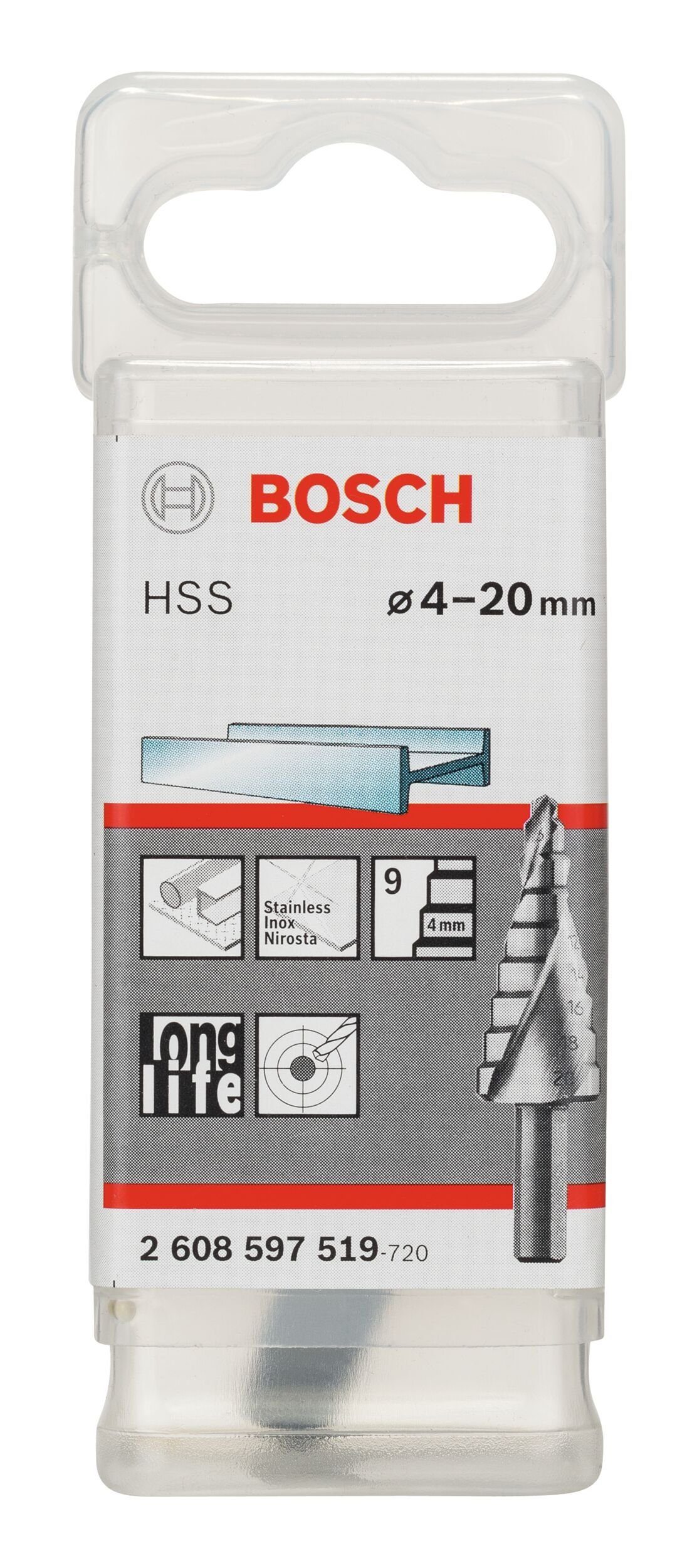 - 8 9 mm HSS - Stufen x 70,5 Stufenbohrer x BOSCH 4 20 Metallbohrer,