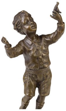 Aubaho Skulptur Bronzeskulptur Junge Vogel im Antik-Stil Bronze Figur Statue 23cm