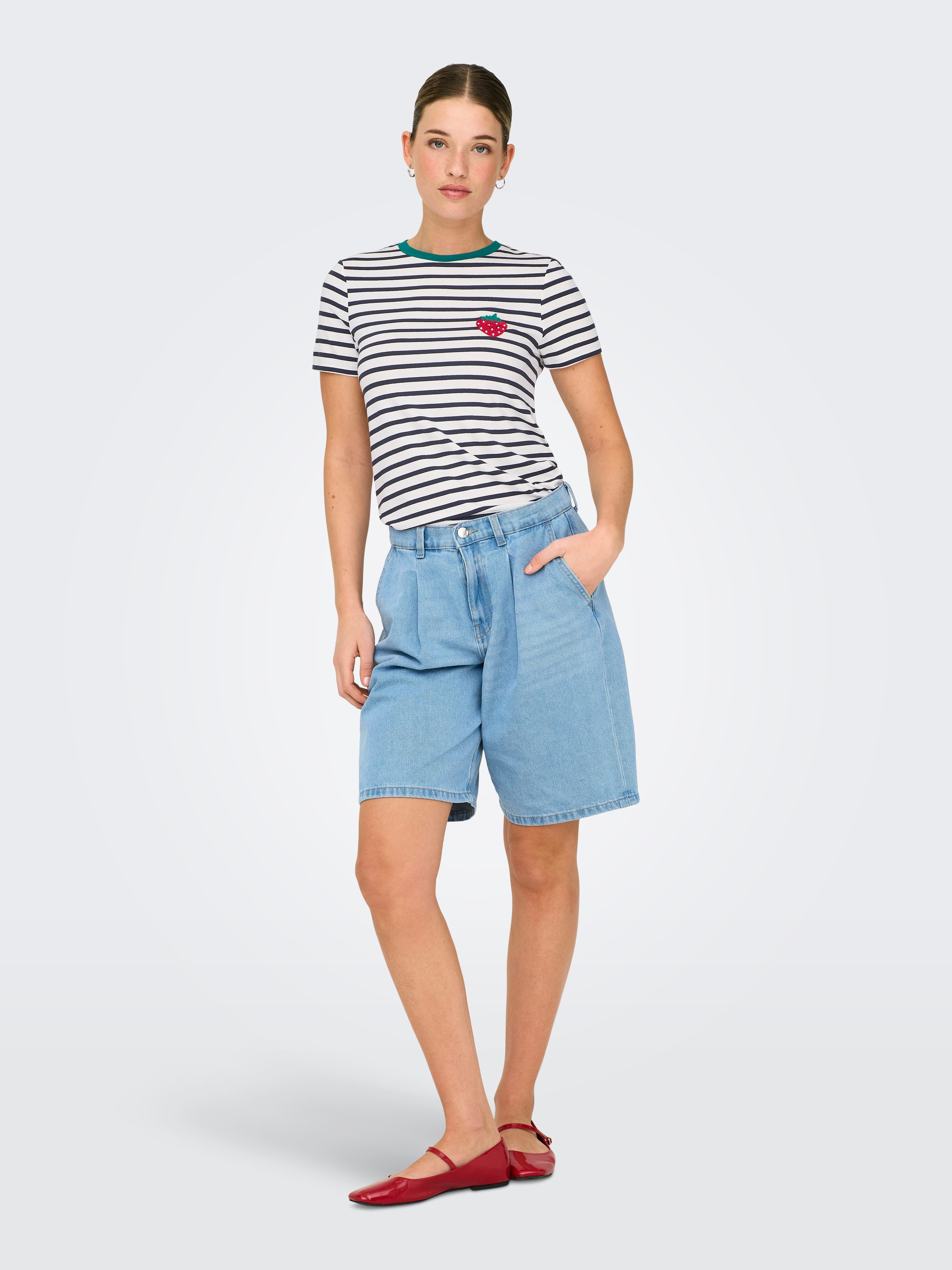 ONLY T-Shirt ONLHEART S/S TEE JRS NOOS Viskosemischung, regular fit – Bild 4 von 5