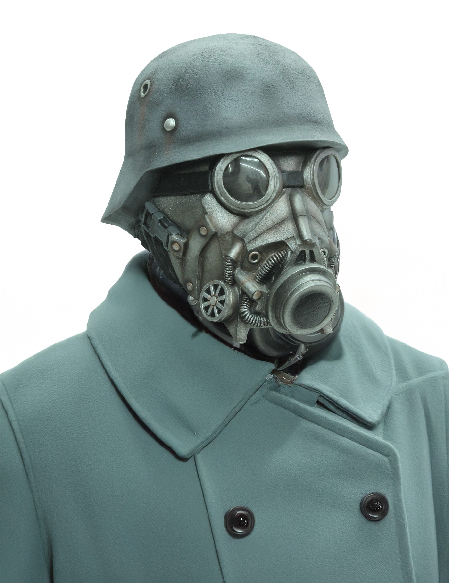 Ghoulish Productions Monster-Kostüm mit Helm Brille und Gasmaske Vollmaske Kostümaccessoire