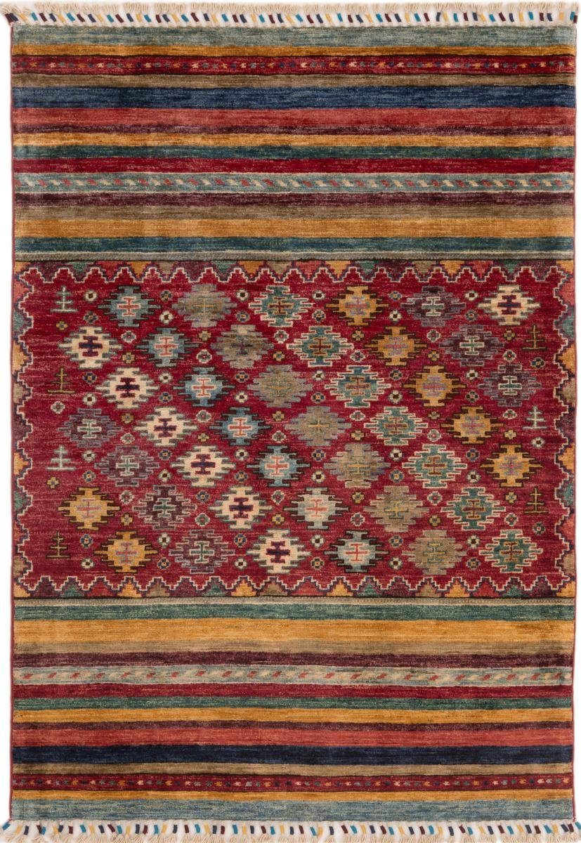 Orientteppich Arijana Shaal 101x148 Handgeknüpfter Orientteppich, Nain Trading, rechteckig, Höhe: 5 mm