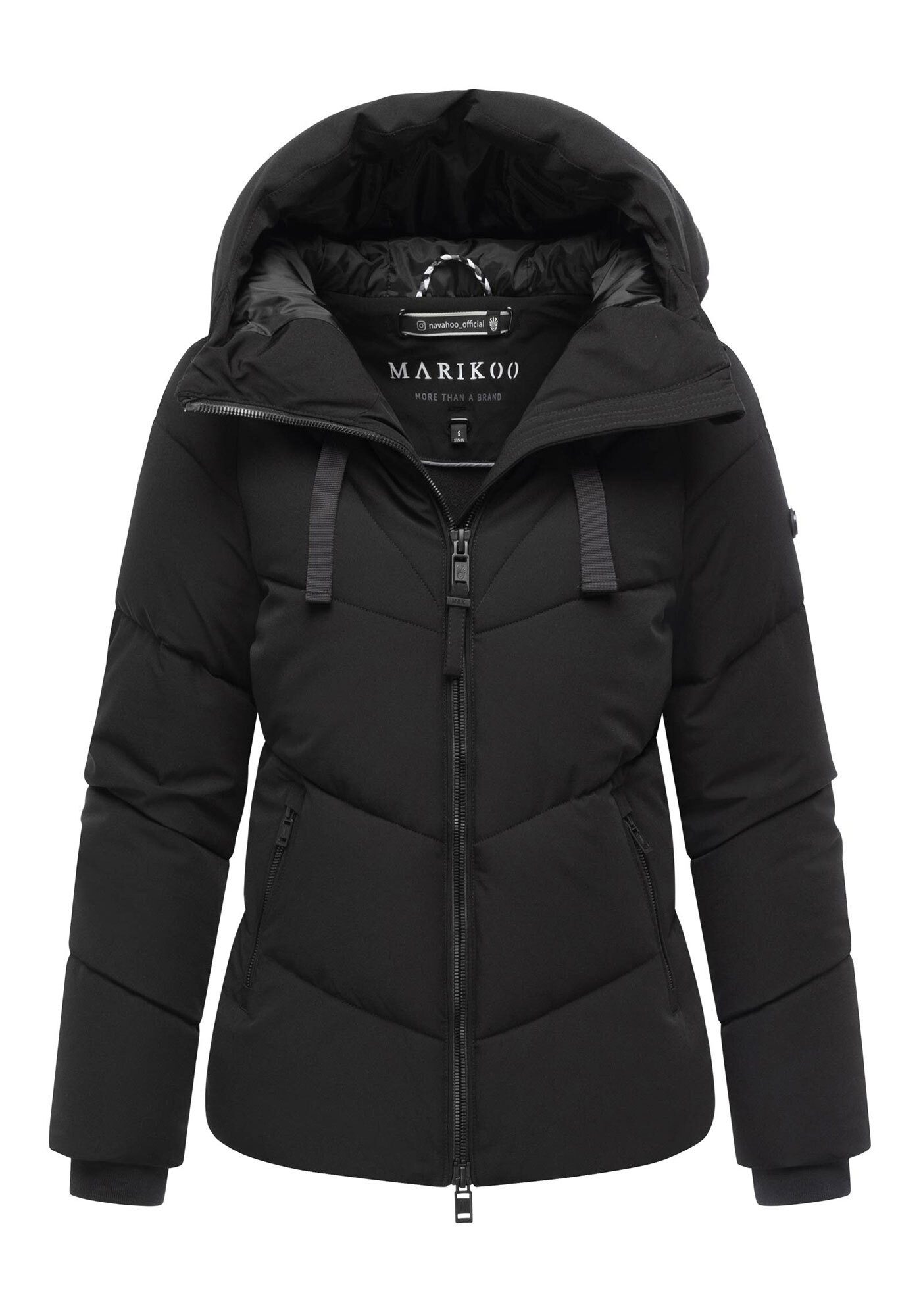 Marikoo Winterjacke Kwamee Schräg gesteppte Winterjacke mit fester Kapuze – Bild 5 von 5
