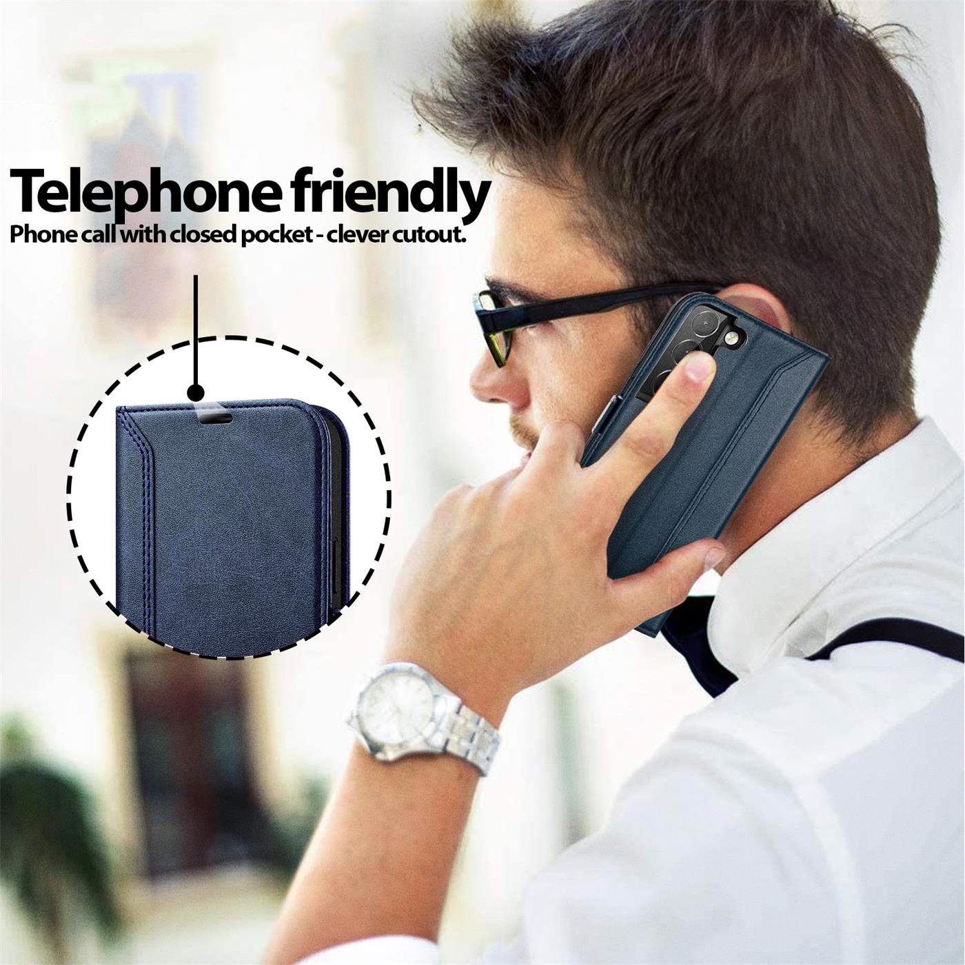 CoolGadget Handyhülle Book Case Elegance Tasche für Samsung Galaxy S22 6,1 Zoll, Hülle Magnet Klapphülle Flip Case für Samsung S22 5G Schutzhülle – Bild 5 von 5