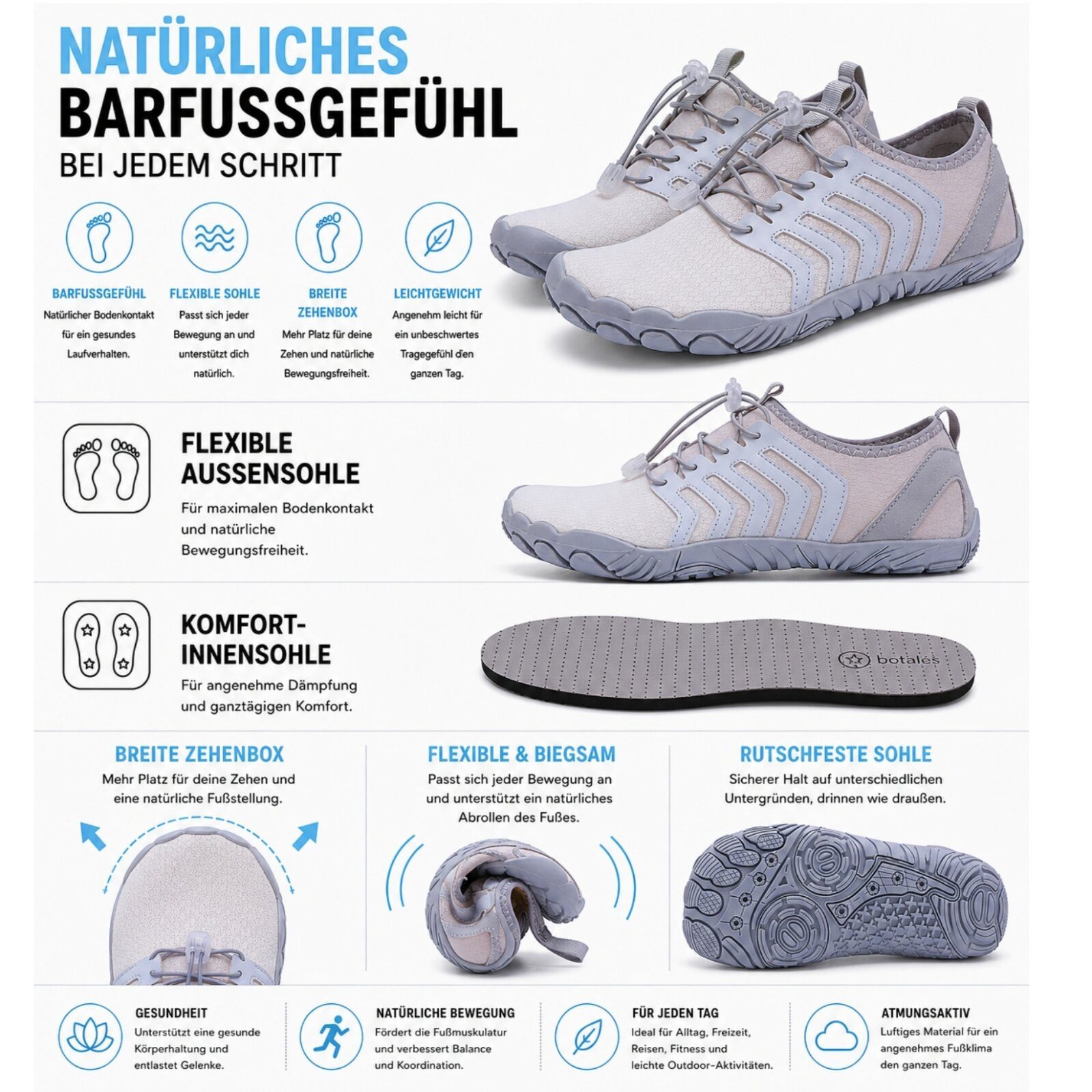 DOTALES Flexstep Barfußschuhe Damen & Herren Barfußschuhe Barfußschuh Minimalschuhe