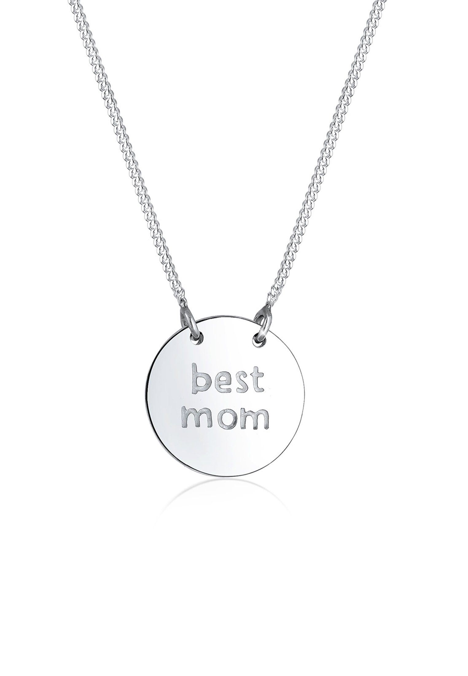 Elli Kette mit Anhänger Wording Muttertag Best Mom 925 Sterling Silber