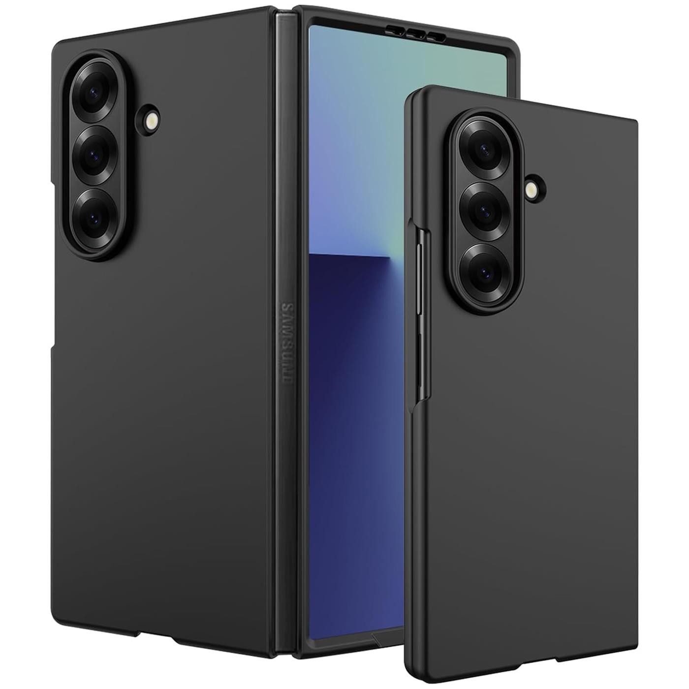 CoolGadget Handyhülle Handy Schutzhülle für Samsung Galaxy Z Fold 7 matt schwarz, Silikon TPU Hülle Schutz Tasche Cover schlicht Slim Case